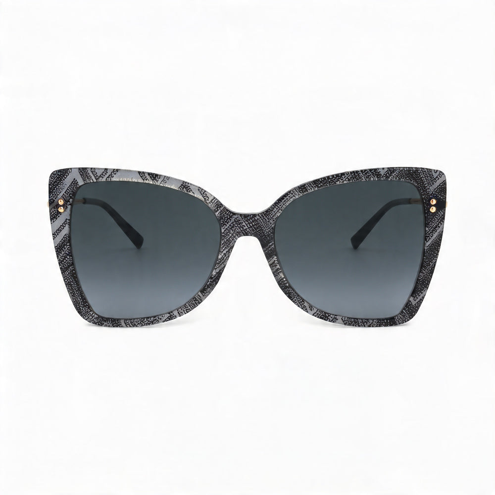 Gafas de sol M Missoni clásicas para mujer, de acetato, diseño blanco y negro, con protección UV, sin polarizar, 58 mm