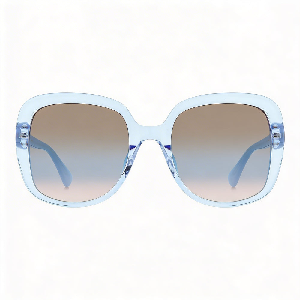 Kate Spade New York Wenona/G/S Gafas de Sol para Mujer, Azul Marrón, con Marco de Plástico Azul, Lentes de Policarbonato en Tono Azul Marrón, con Protección UV, 56mm