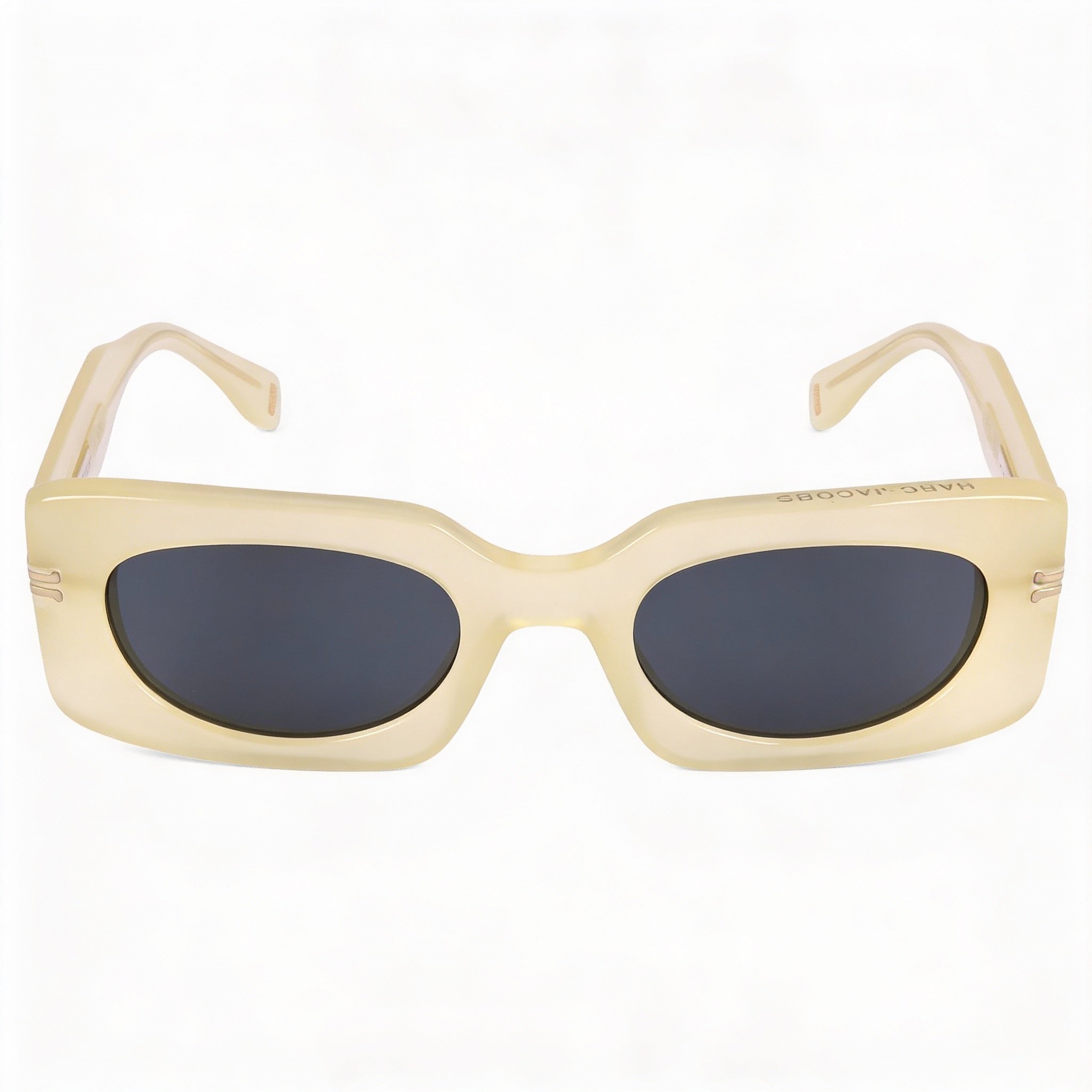Gafas de sol Marc Jacobs Casual para mujer con montura de acetato amarillo esmerilado y protección UV, lentes amarillas de 50 mm, Photo 2