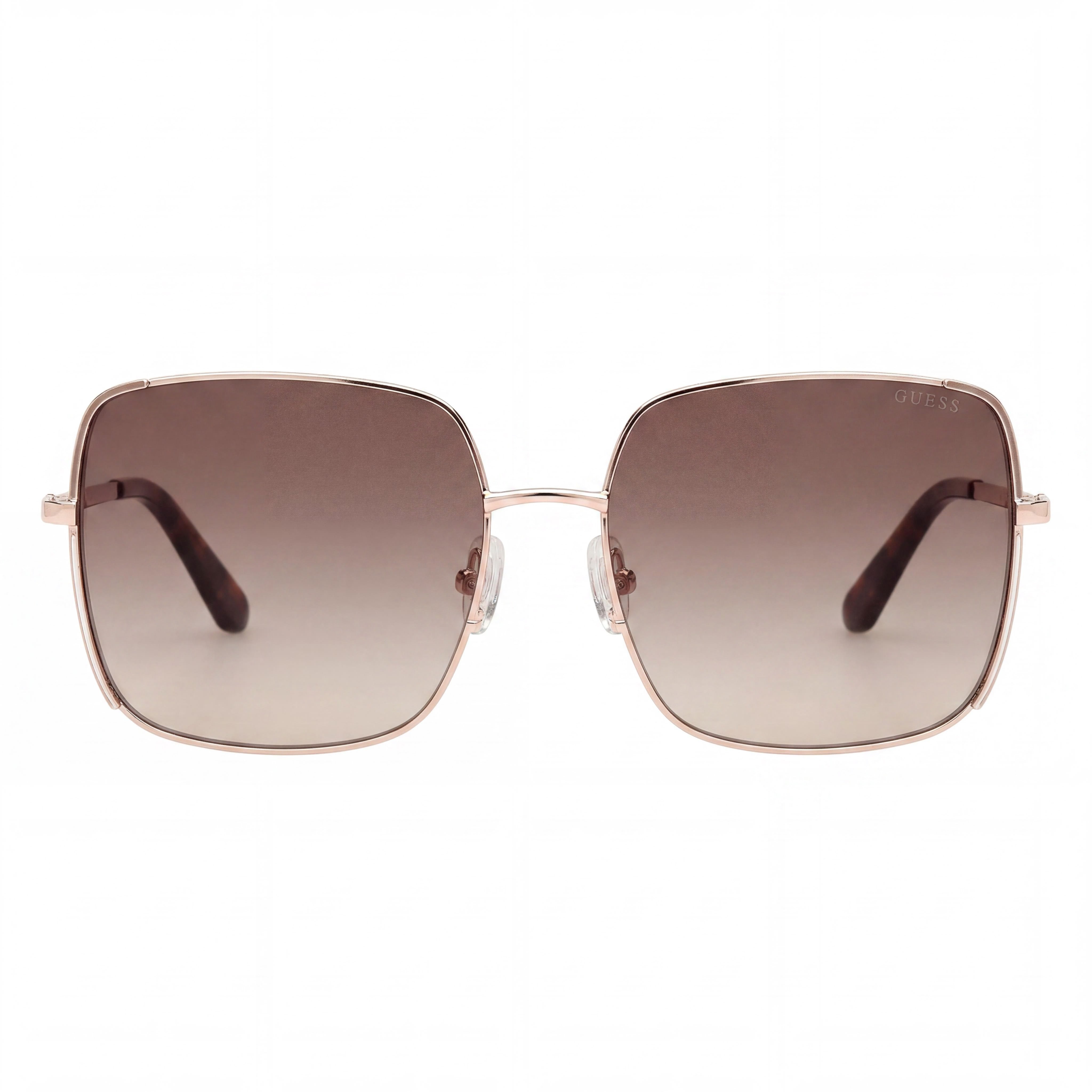 GUESS Gu00194 Women's Shiny Rose Gold Metal Sunglasses with Gradient Brown Polycarbonate Lenses 58-17-140mm, Photo 2
