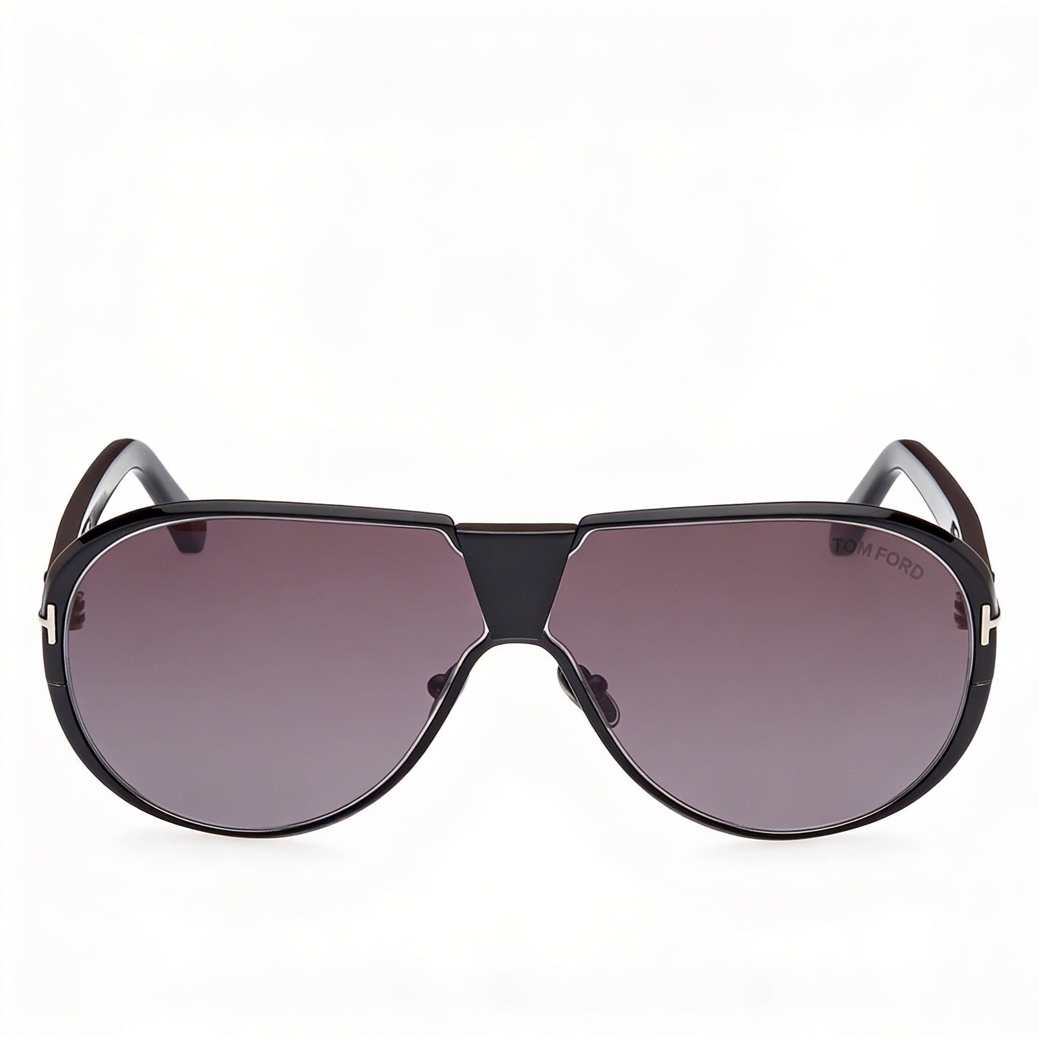 Tom Ford Vincenzo FT1072 Men's Shiny Black Pilot Metal Frame Smoke Gradient Sunglasses 64mm, Photo 2