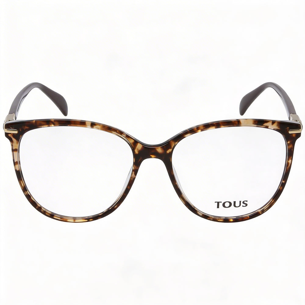 TOUS Classic Women's Transparent Brown Havana Acetate Optical Frames with 53mm Lens, 16mm Bridge, 135mm Temples