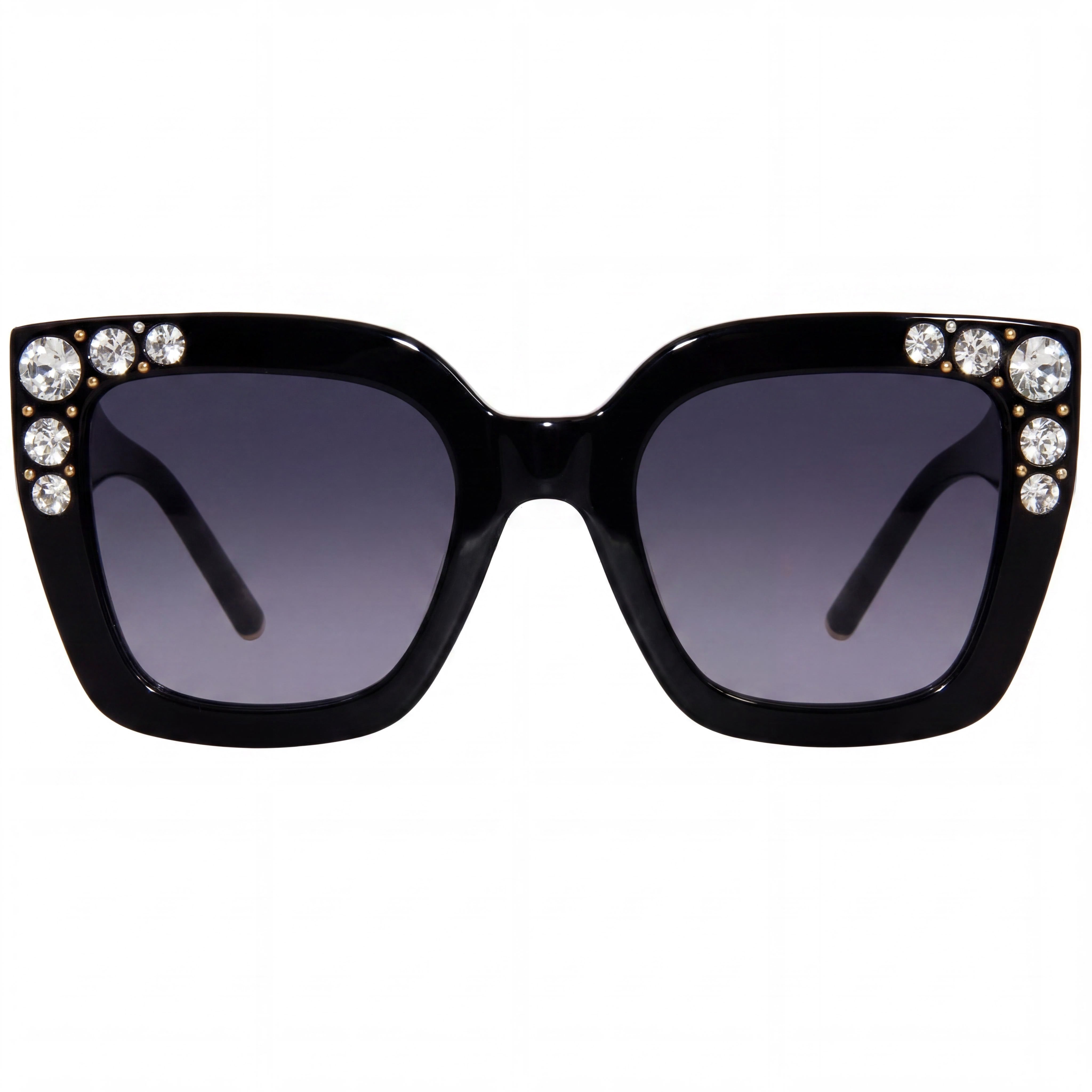 Carolina Herrera Her 0130/S Women's Black Gemstones Gold-logo Plastic 52mm Dark Grey Shaded UV Protection, Photo 2