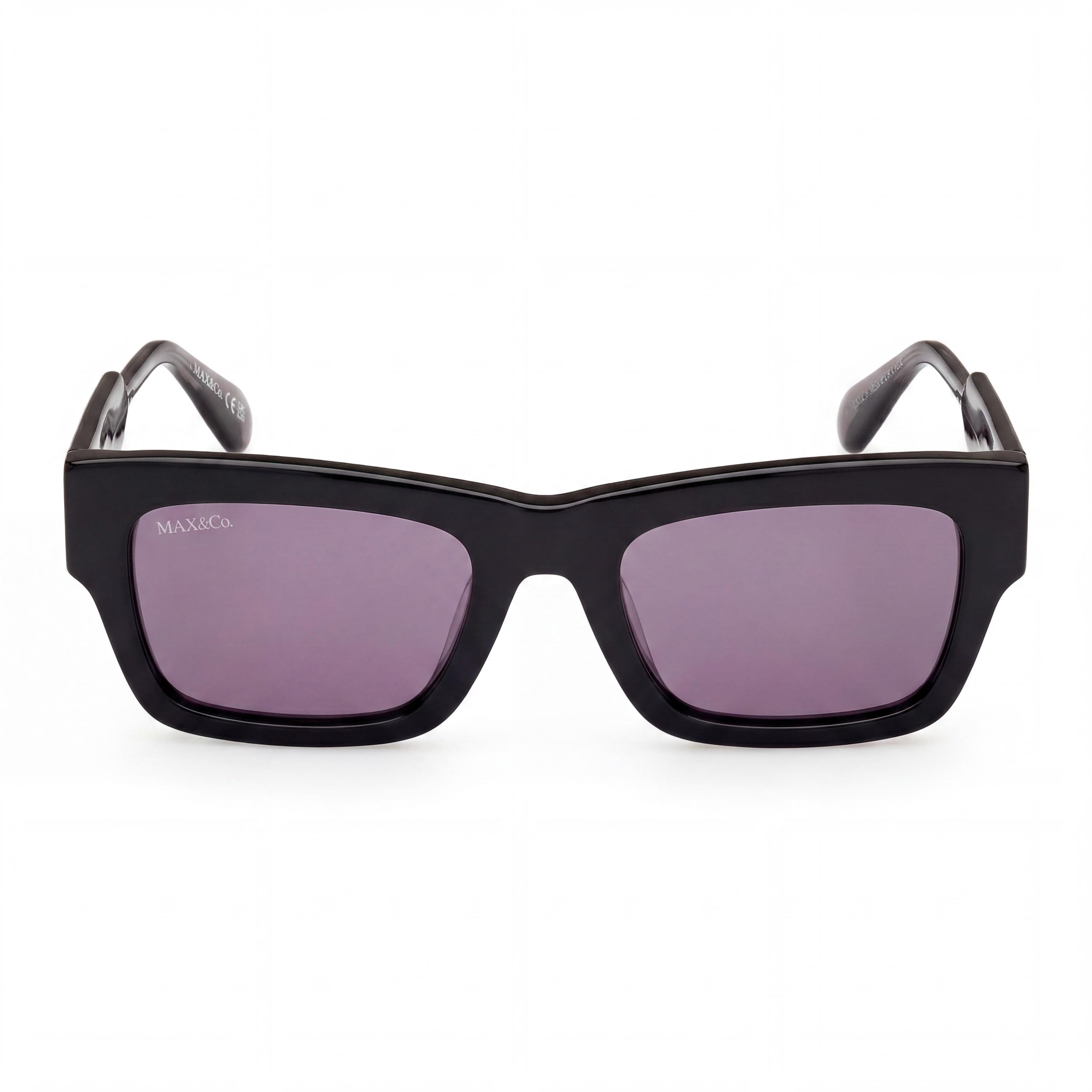 Max & Co. Modern Women's Plastic Black White Frame UV Protected Non-Polarized 50mm Sunglasses, Photo 2