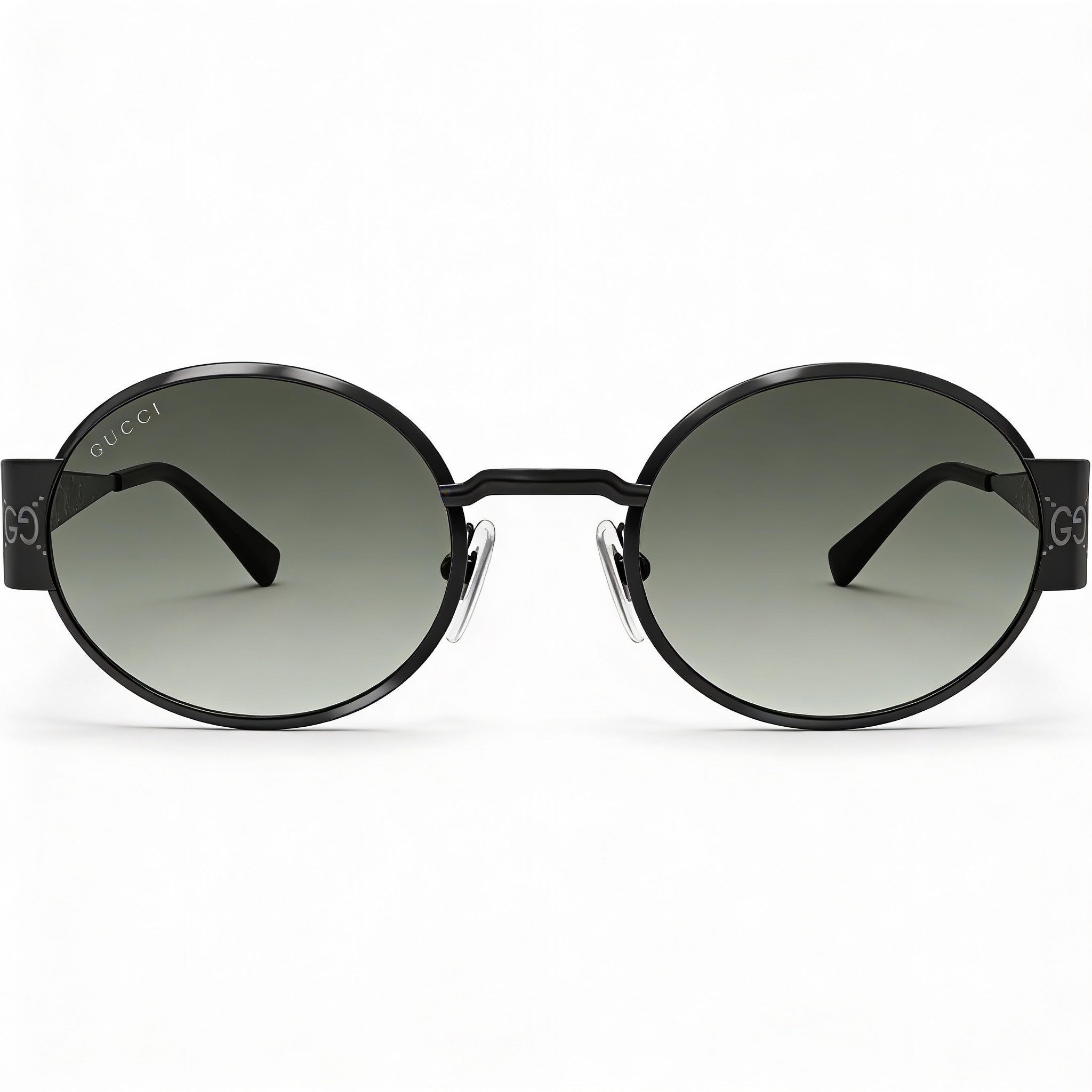 Gafas de sol Gucci Fashion GG1854S 001 unisex, montura de metal negro y gris, lentes grises, protección UV, 51 mm, Photo 2
