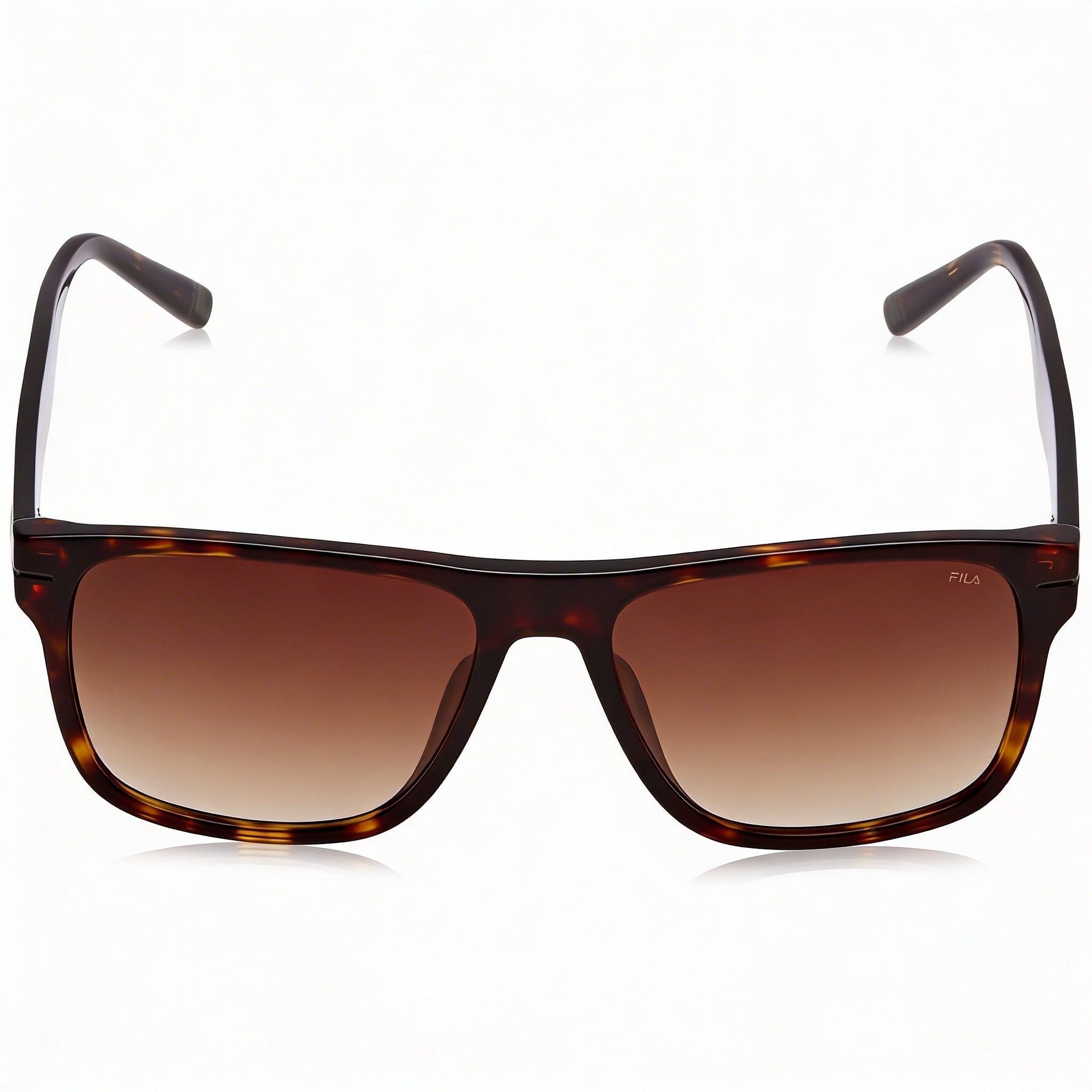 FILA Casual Men's Non-Polarized Acetate Sunglasses Shiny Dark Havana Frame, Brown Gradient Lenses 56mm, Photo 2