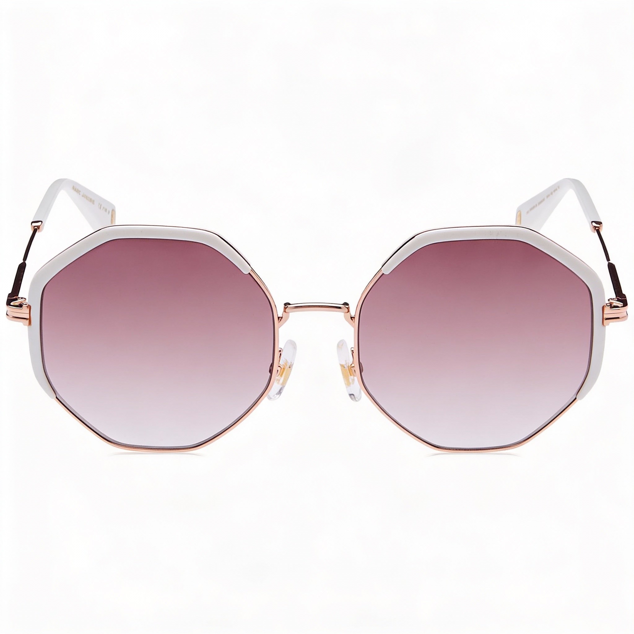 Marc Jacobs Casual Women's Metal UV Protection Sunglasses with White Rose Gold Frame & Gradient Brown Lenses 56mm, Photo 2