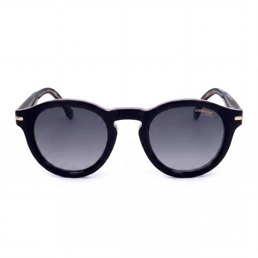 Carrera Classic Women's Black White Grey Shaded Acetate Sunglasses 48mm