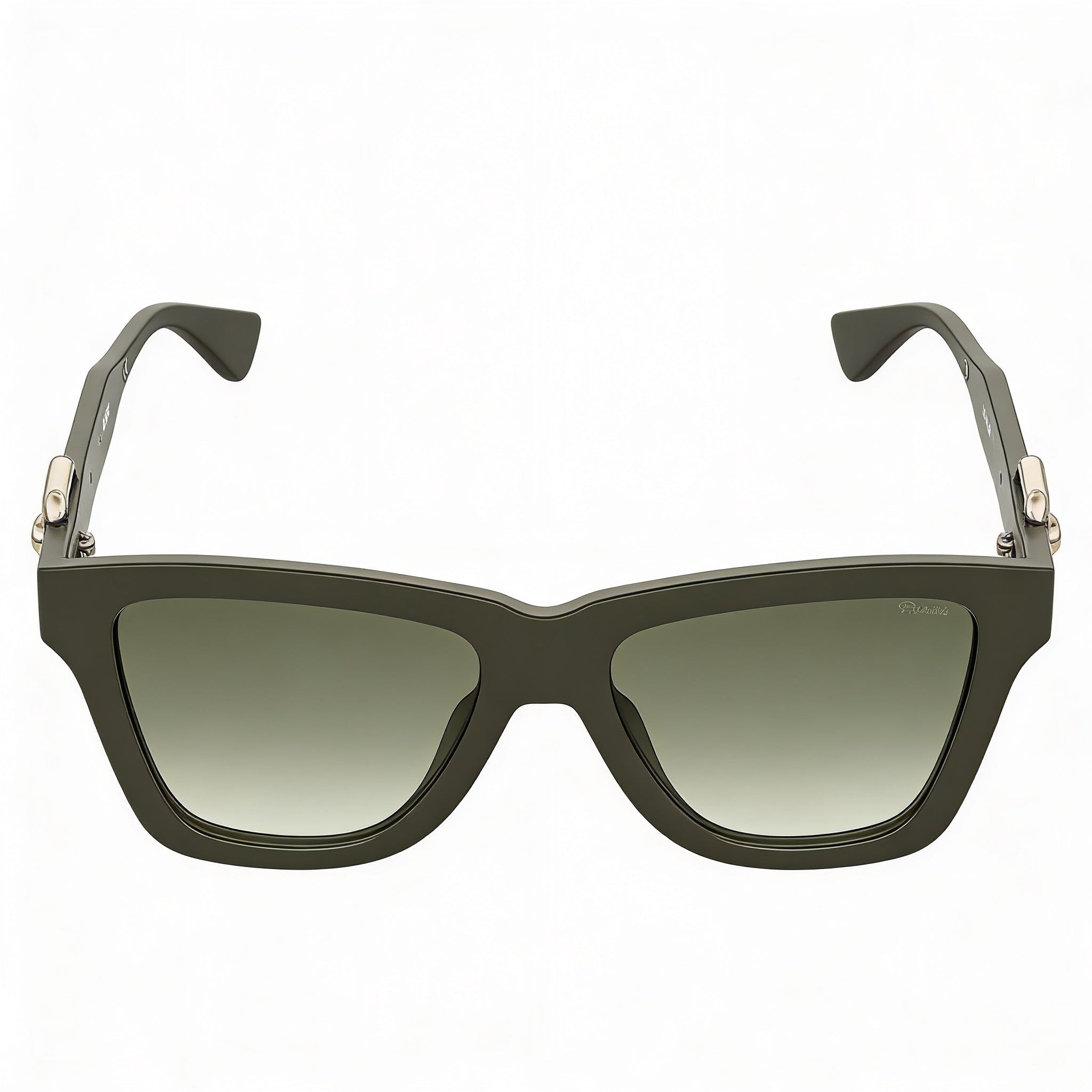 Gafas de sol Moschino Casual para mujer, cuadradas, con montura verde militar degradada y lentes verde militar de 54 mm con protección UV, Photo 2
