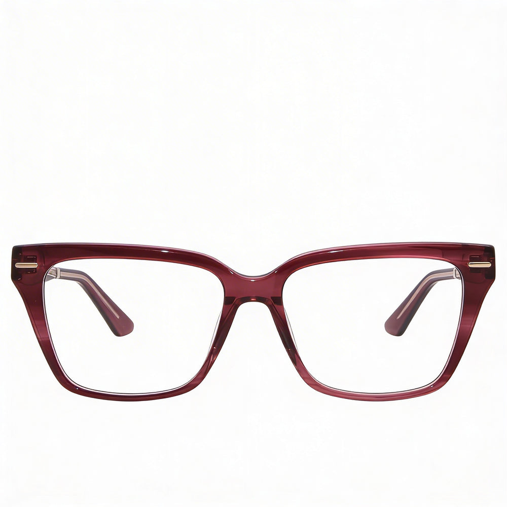 Gafas de vista unisex Calvin Klein CK22539 de plástico cuadradas con montura completa en color burdeos Havana (54-16-140 mm)
