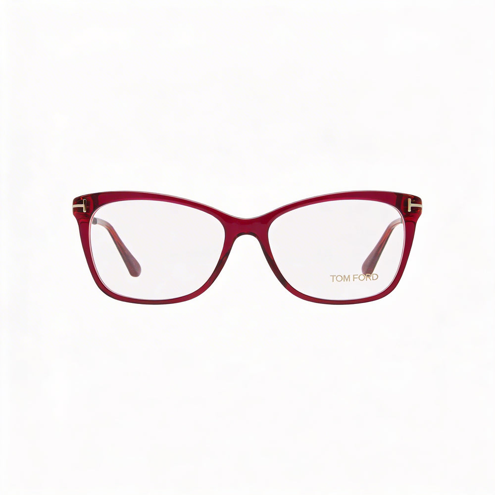 Tom Ford Ft5353 Women's Full Rim Plastic Eyeglasses Frame in Bordeaux Palladium, Lens Width 54mm