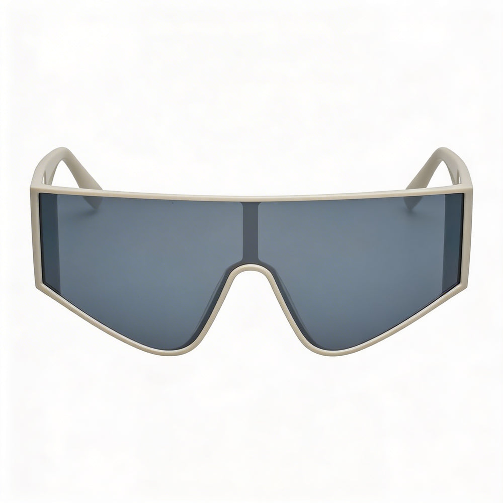Gafas de sol de acetato Karl Lagerfeld para mujer, diseño de máscara, lentes azul grisáceo, protección 100 % UV 400, 65-19-140 mm