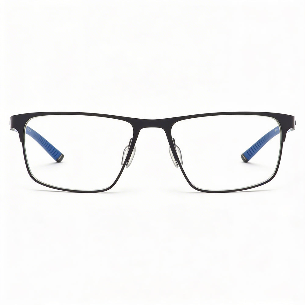 Under Armour Casual Men's Alloy Steel Frame Non-Polarised Sunglasses in Matte Black Blue 56mm