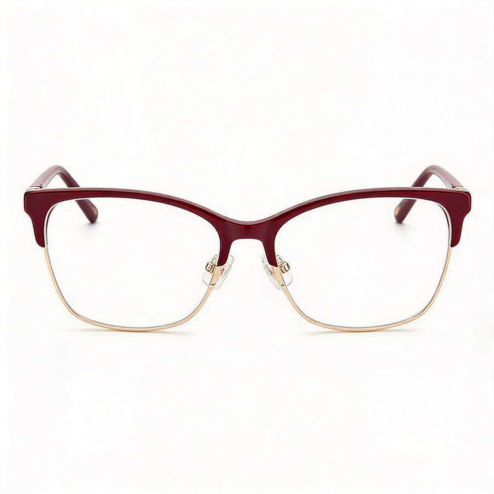 Gafas de sol Fossil Modern para mujer con montura de acero de aleación color frambuesa y lentes de policarbonato no polarizado, 53 mm