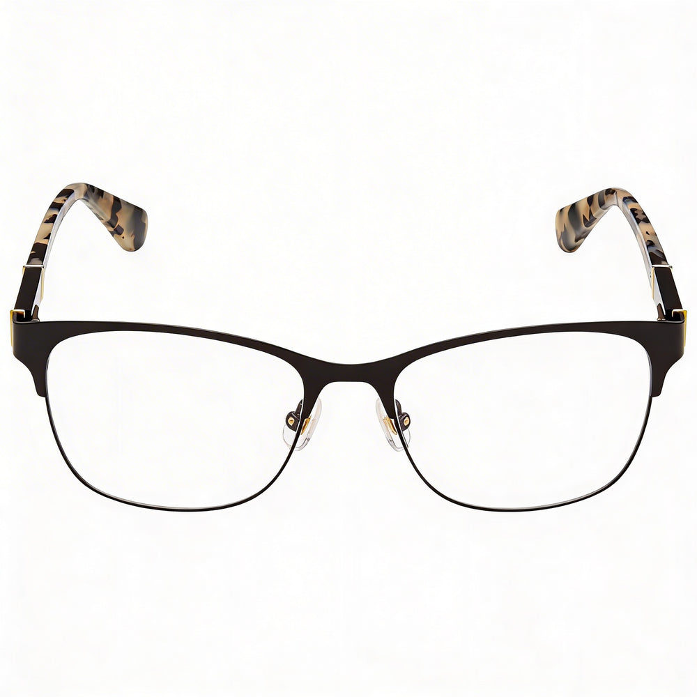 Gafas de sol Kate Spade New York Benedetta con montura metálica y lentes de policarbonato en negro mate, 51 mm