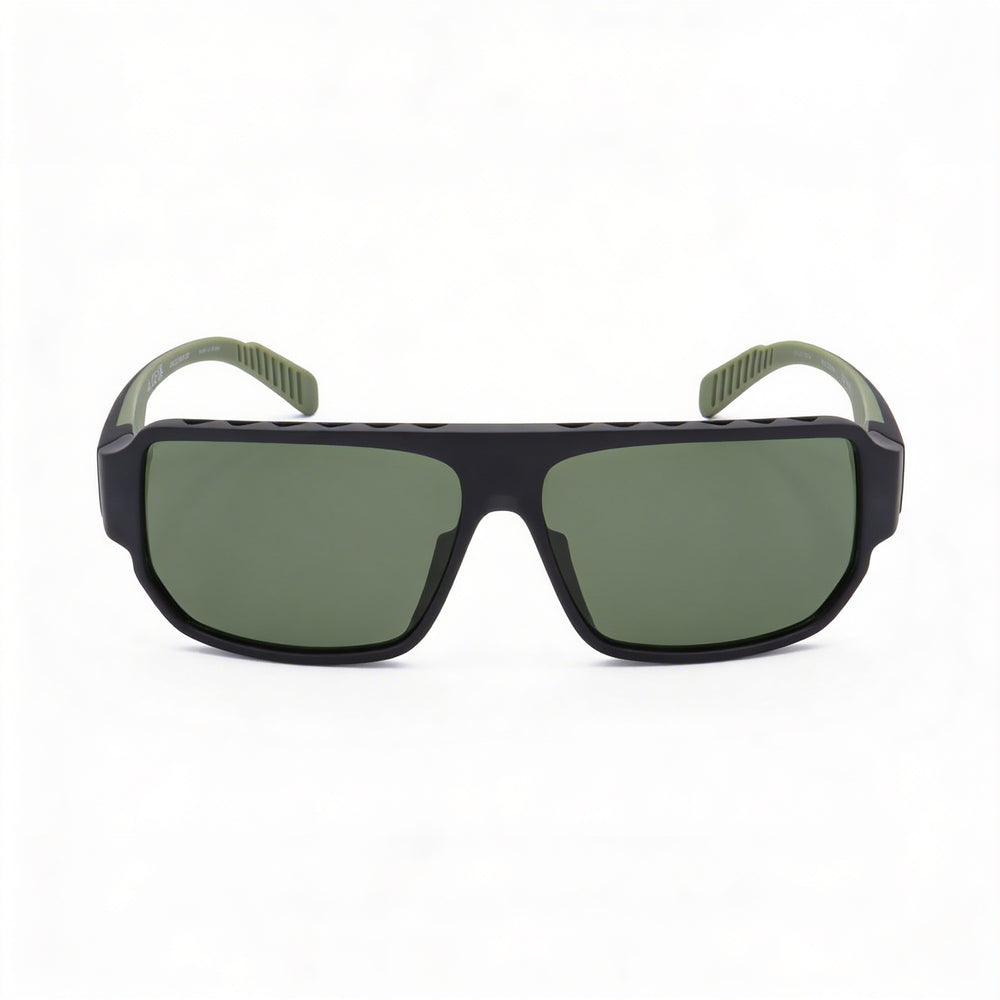 Gafas de sol adidas Sp0038 para hombre con protección UV y montura de plástico en verde negro mate (ancho de lente de 61 mm)