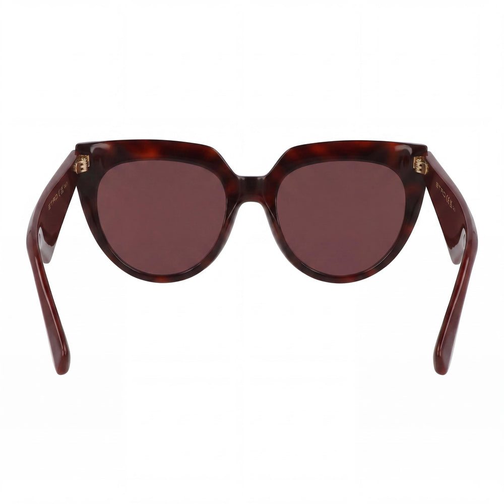 Etro Women's Casual Havana Acetate Frame Polycarbonate Non-Polarized Sunglasses 55mm Lens Width