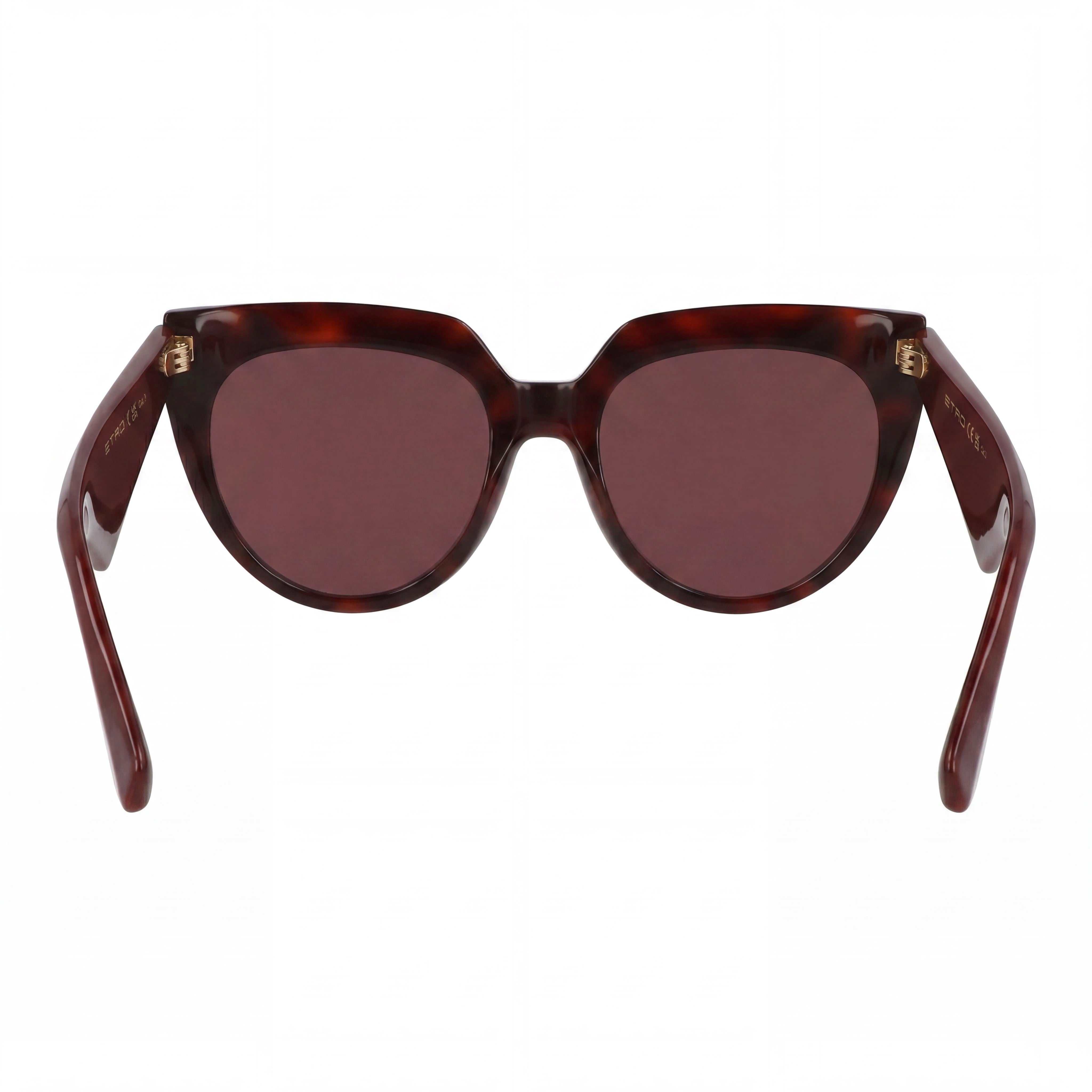 Etro Women's Casual Havana Acetate Frame Polycarbonate Non-Polarized Sunglasses 55mm Lens Width, Photo 2