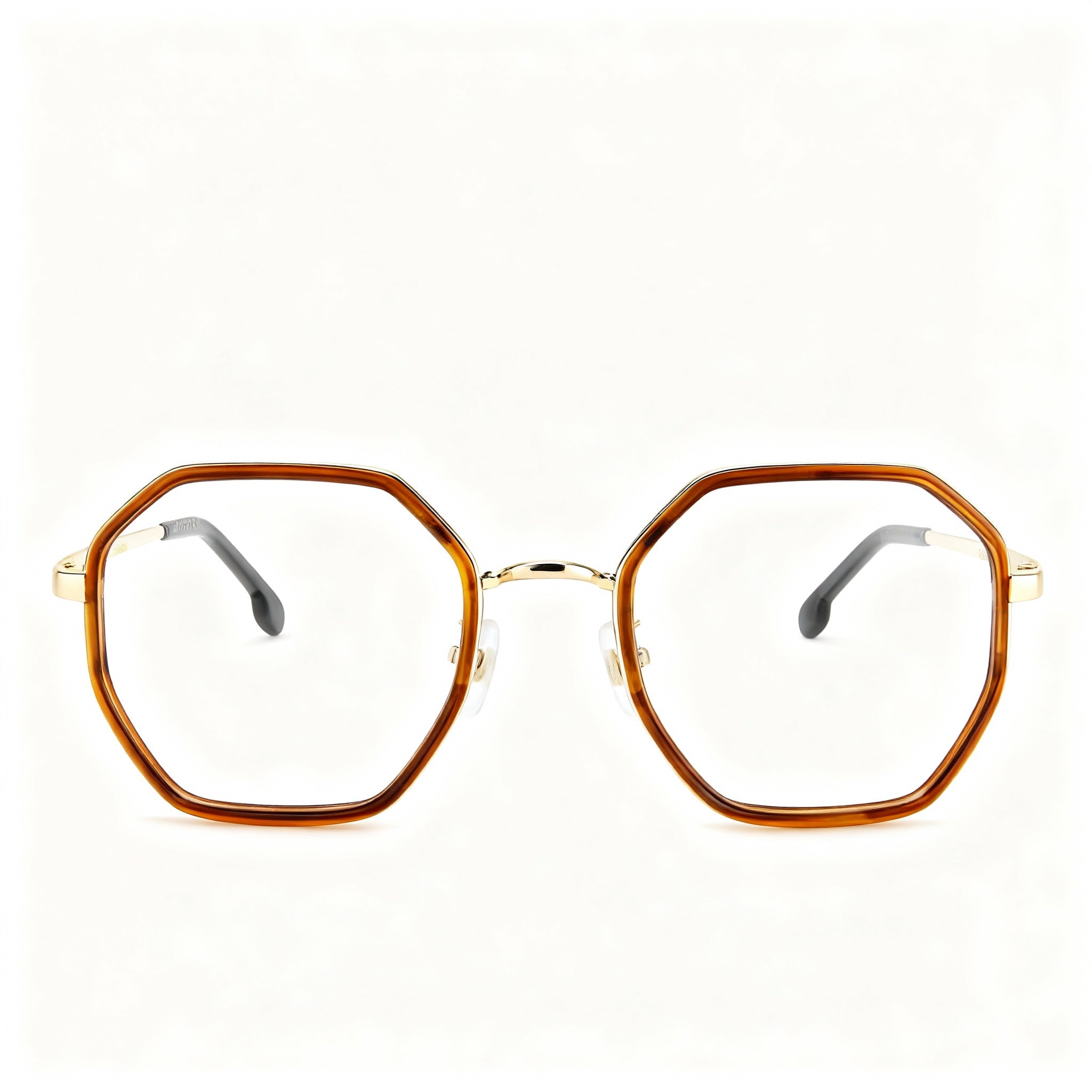 Carrera 3034 Women's Casual Optical Glasses with Brown Horn Stainless Steel Frame 51-22-140