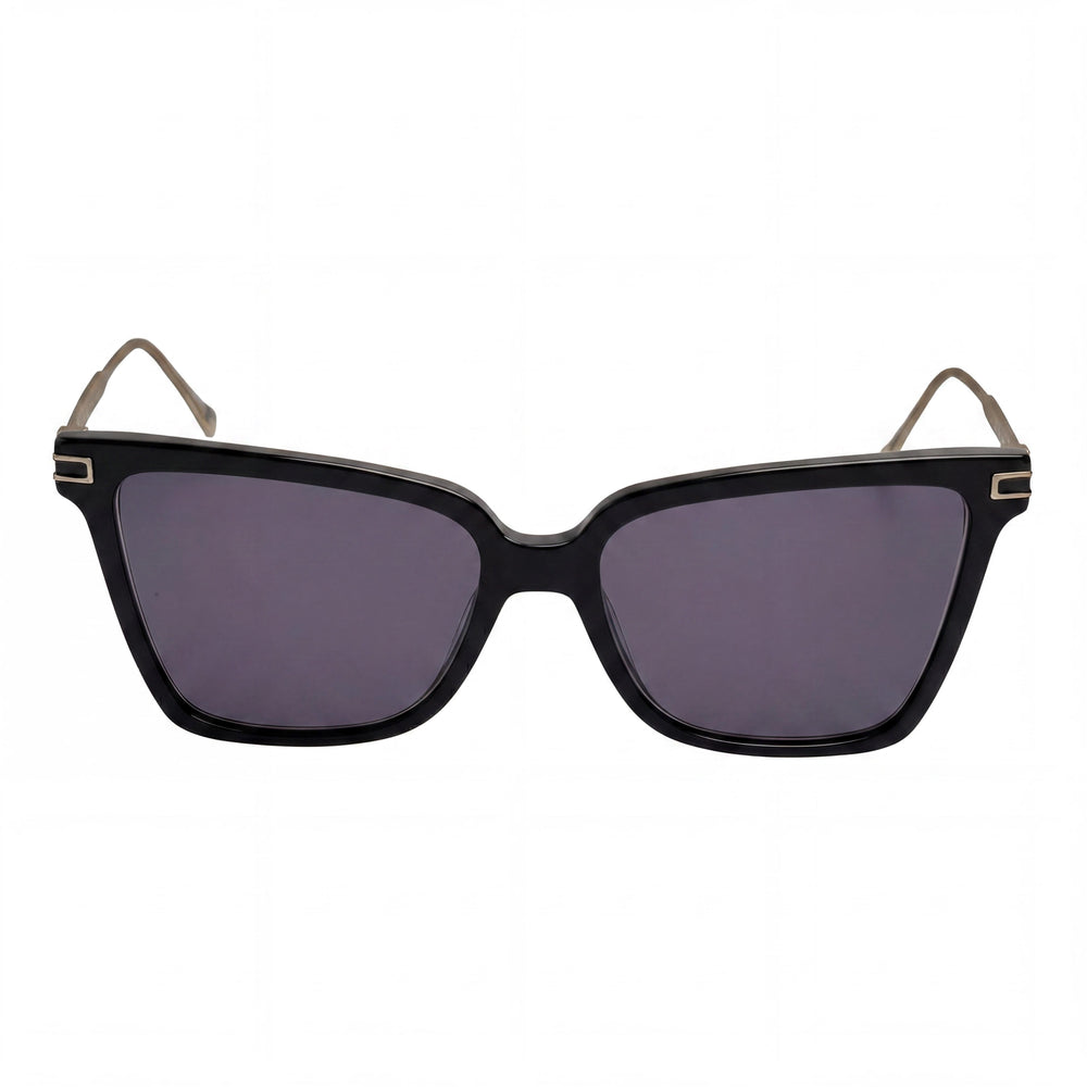 Gafas de hombre Ferragamo Sf2036s de titanio negro con forma de mariposa sin protección 56-16-140