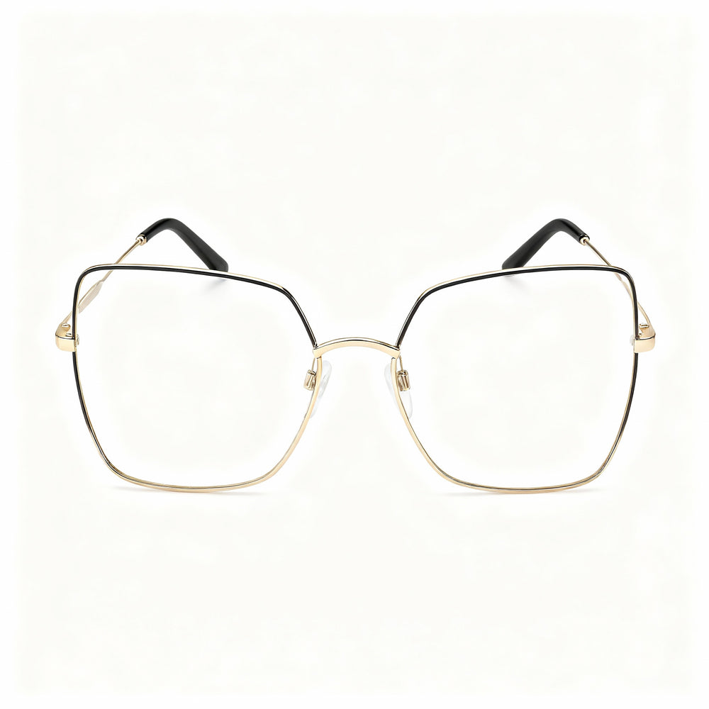 Gafas de sol unisex Marc Jacobs modernas de metal, montura de cobre dorado y negro, lentes no polarizadas 57-17-145