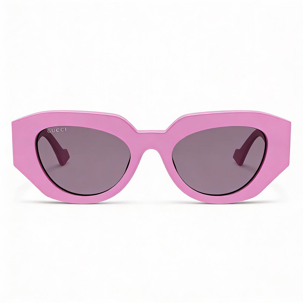 Gucci Casual Women's Pink Aluminium Frame Acetate Lens Polarized UV Protection Sunglasses 54-20-145