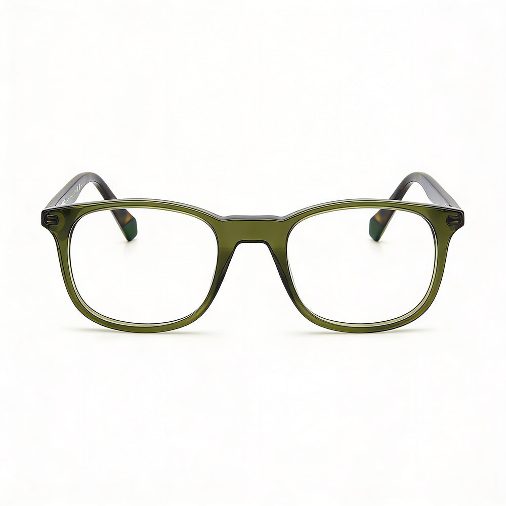 Polaroid Pld D424 Men's Non Polarized Plastic Eyeglasses, Polycarbonate Lenses, Olive, 50mm Lens Width