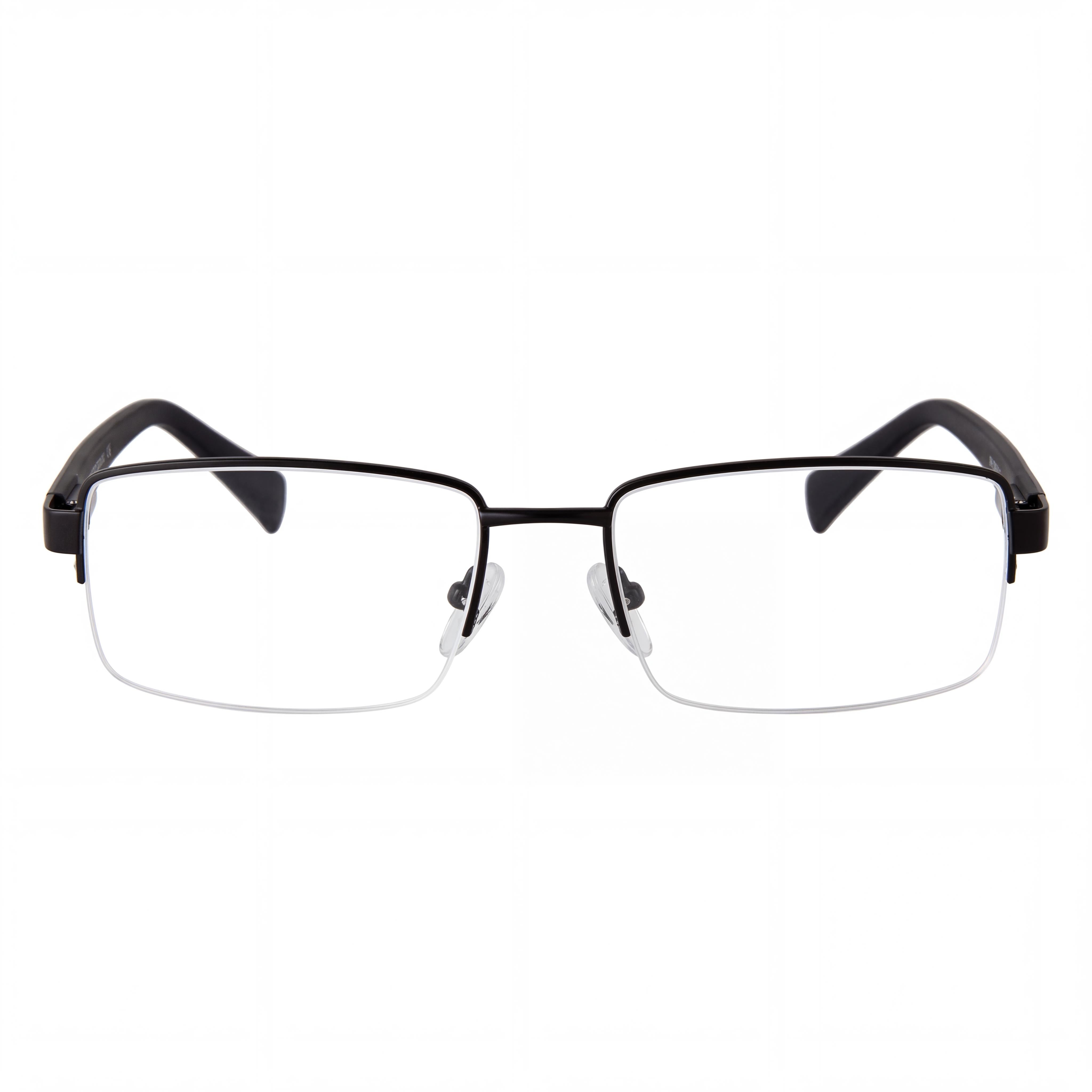John Varvatos Vjvc006 Men's Eyeglasses featuring a Black Frame, Metal Construction, and 56mm Lens Width, Photo 2