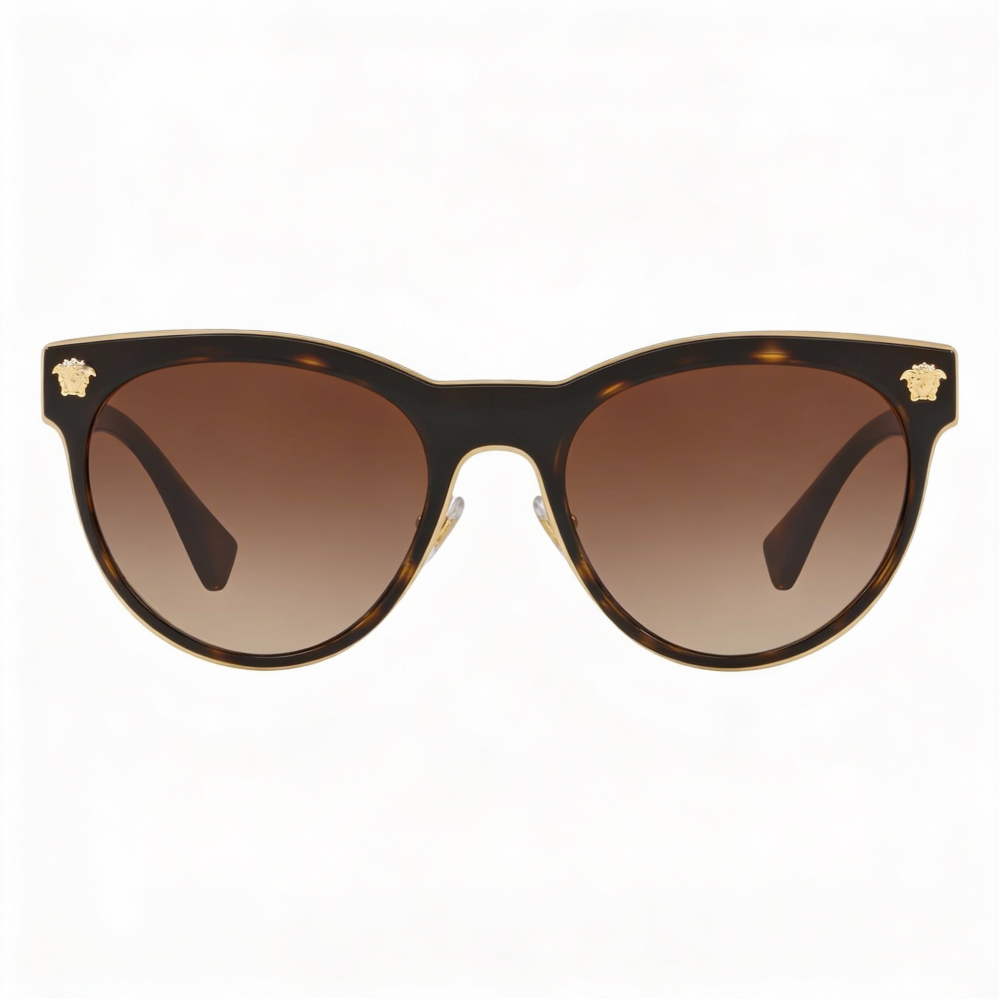 Versace Medusa Charm Unisex Havana Brown Shaded Plastic Brown Gradient Non-Polarized UV400 Sunglasses 54mm, Photo 2