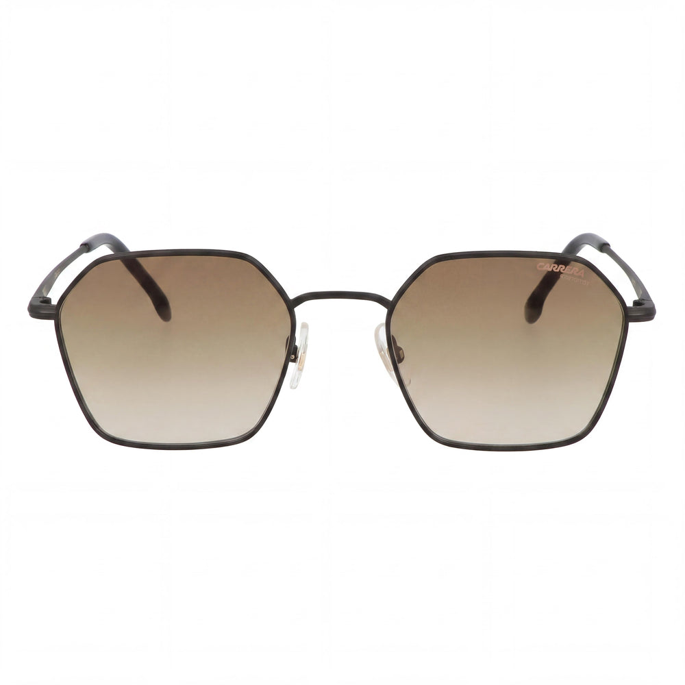 Carrera 334/S Unisex Matte Black Stainless Steel Frame Sunglasses with UV Protection, 53mm Lens
