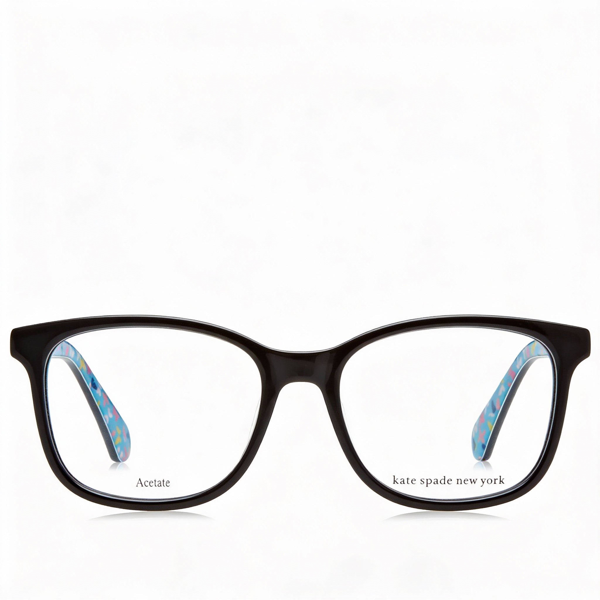 Gafas de sol unisex Kate Spade New York Talynn de plástico negro con montura completa y lentes rectangulares de 47 mm de ancho, Photo 2