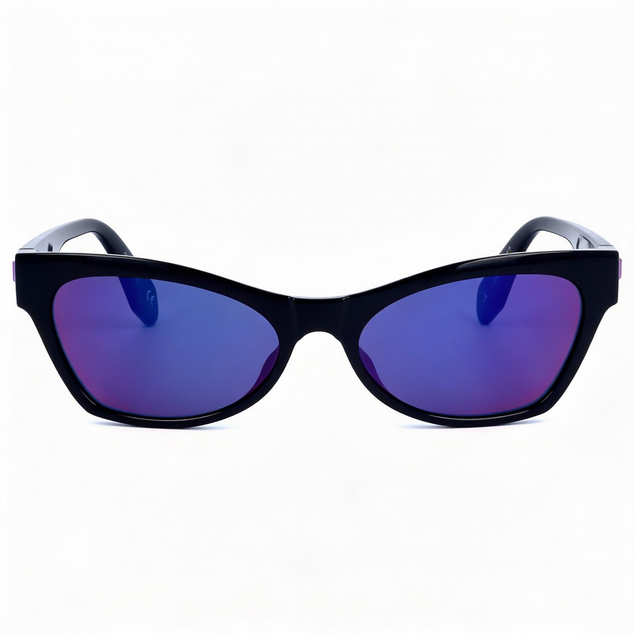 adidas Casual Women's Shiny Black Plastic Sunglasses with Gradient Or Mirror Violet Non-Polarized Lenses 54mm, Photo 2