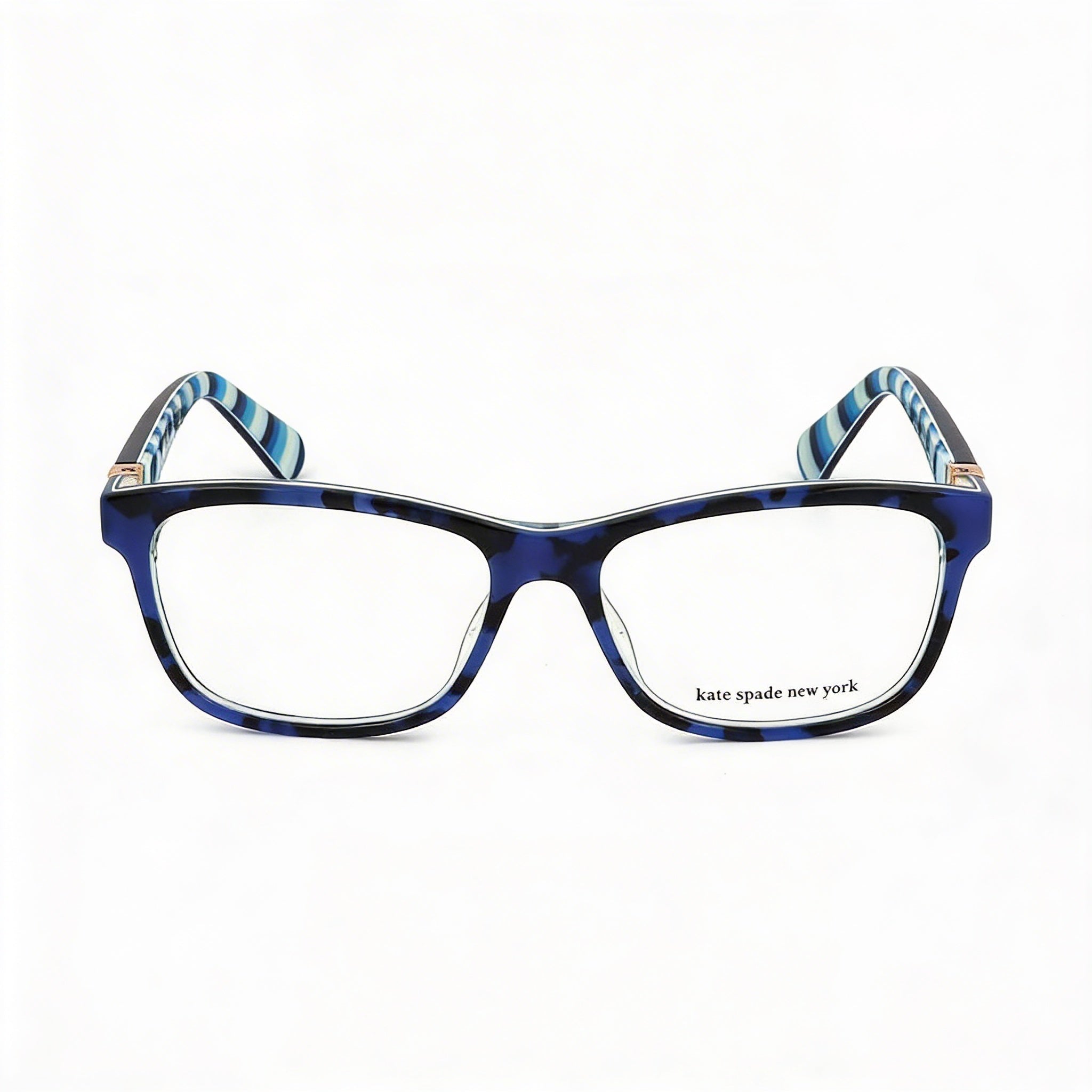 kate spade new york Calley PJP Women's Square Full Rim Acetate Eyeglasses with Blue Non- Lenses 50mm, Photo 2