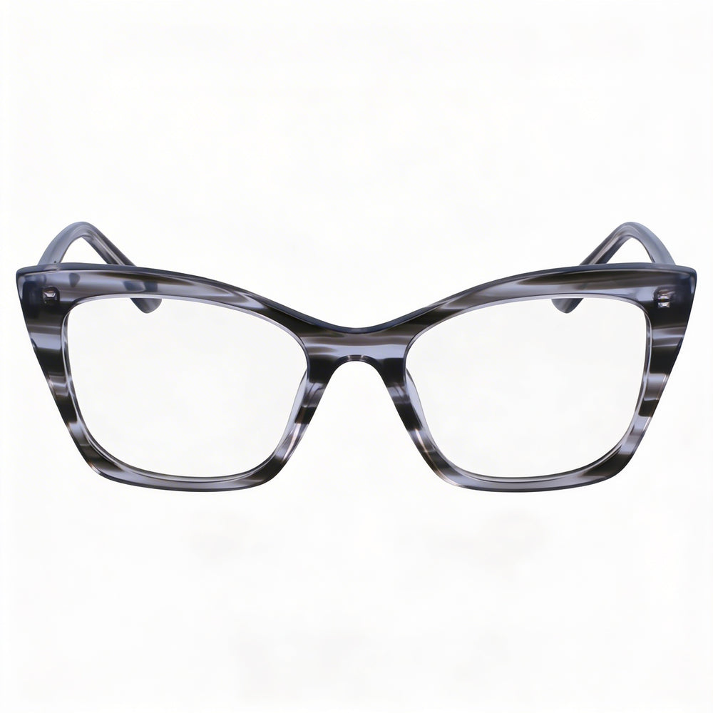 Gafas de acetato a rayas grises para mujer KARL LAGERFELD de 52 mm