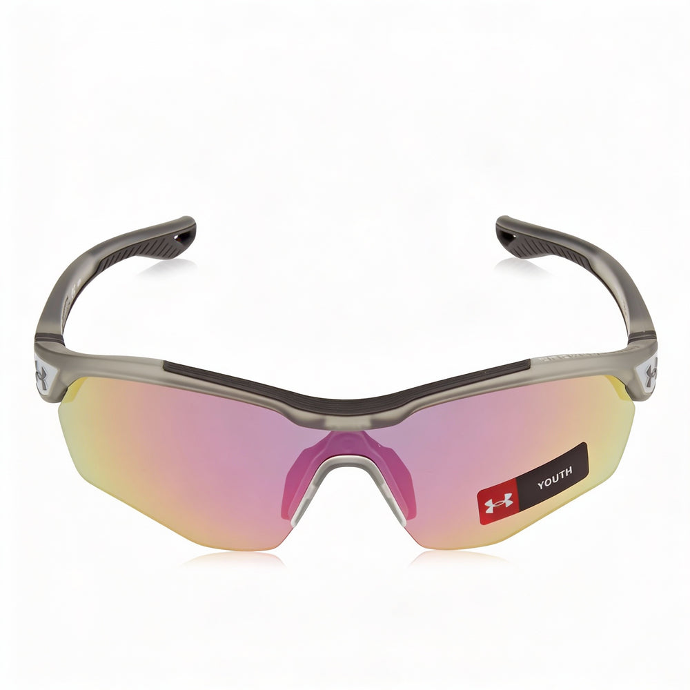 Under Armour Modern Unisex Crystal Grey Polyamide Non-Polarized Sunglasses, Violet Blue Multilayer Lenses, UV Protection, 99mm Lens Width