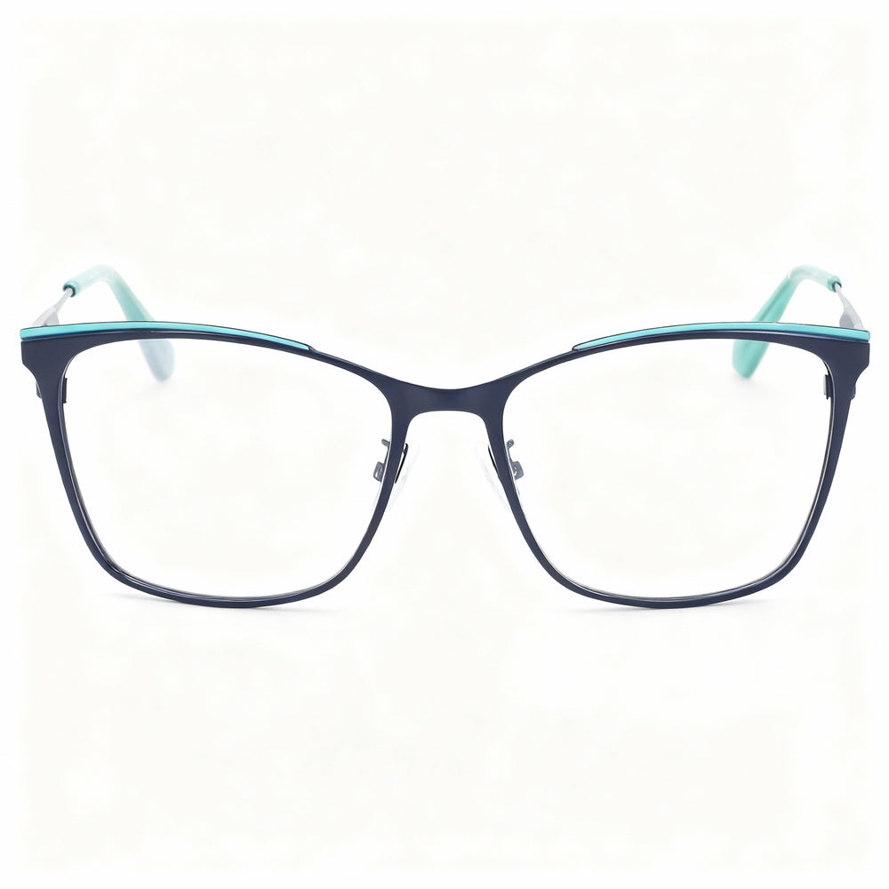 Gafas de sol Calvin Klein CKJ21207 para mujer, de metal, color azul marino, lentes de policarbonato no polarizadas, 53 mm