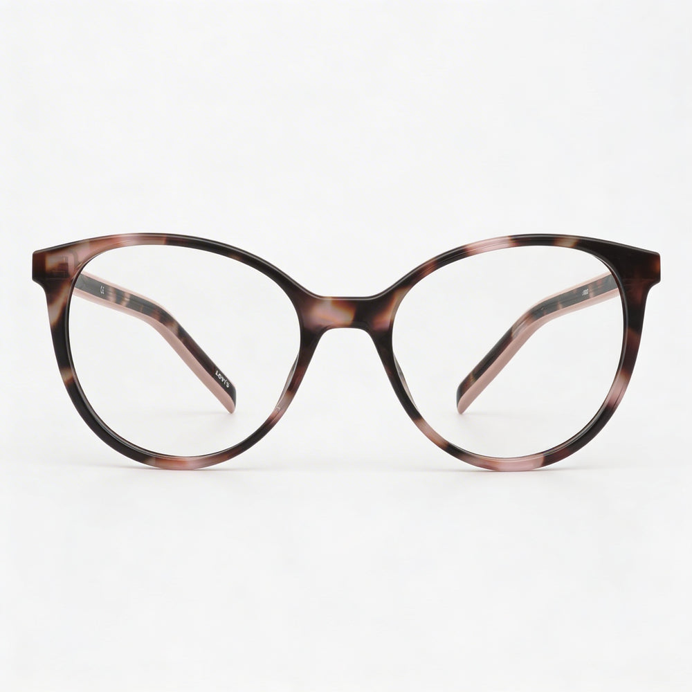 Gafas graduadas Levi's Lv 1031 para mujer, color rosa Havana, con montura de plástico y detalle del logotipo característico, 51-17-145 mm