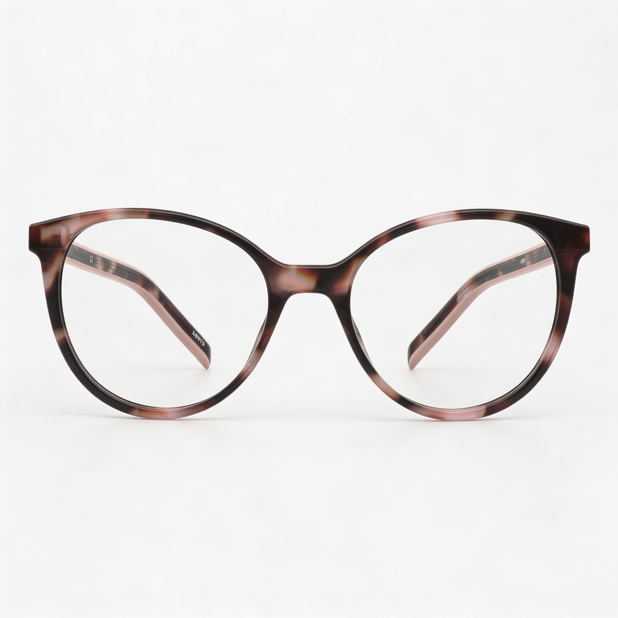 Levi's Lv 1031 Women's Pink Havana Plastic Frame Prescription Eyeglasses with Signature Logo Detail 51-17-145mm, Photo 2