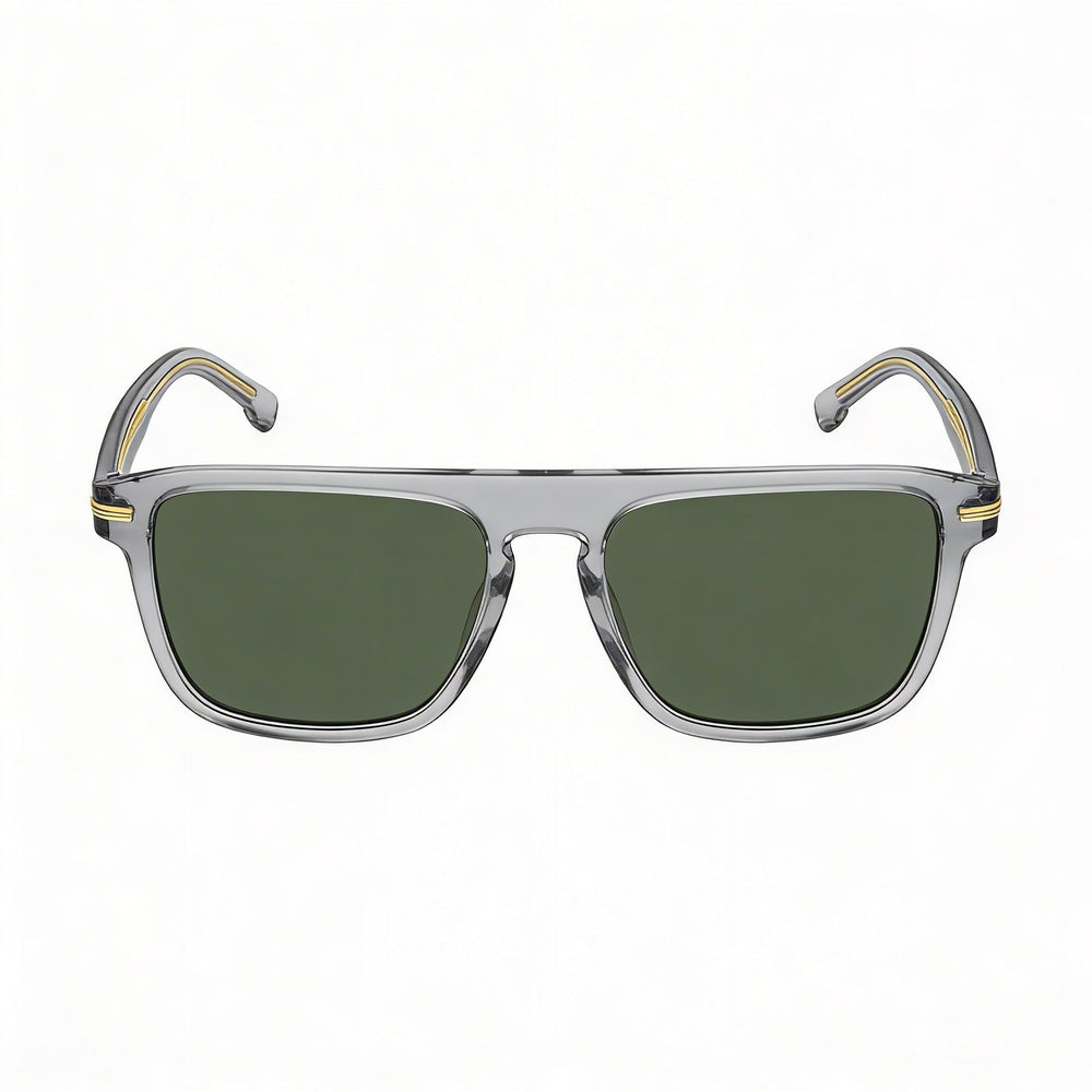 Hugo Boss BOSS 1599/S Grey Green Rectangle Sunglasses for Women, 56mm