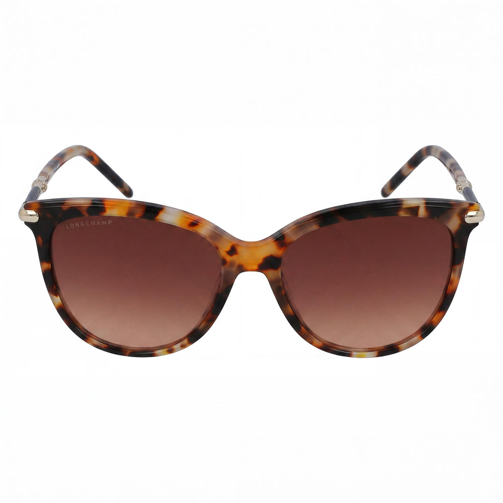 Gafas de sol informales de acetato Longchamp para mujer LO727S, montura y lentes ocre Habana, ancho de lente 54 mm