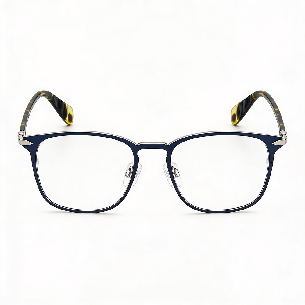 Gafas unisex Rag & Bone Rnb 7015 con montura azul mate y lentes a juego, policarbonato, talla 51-19-145