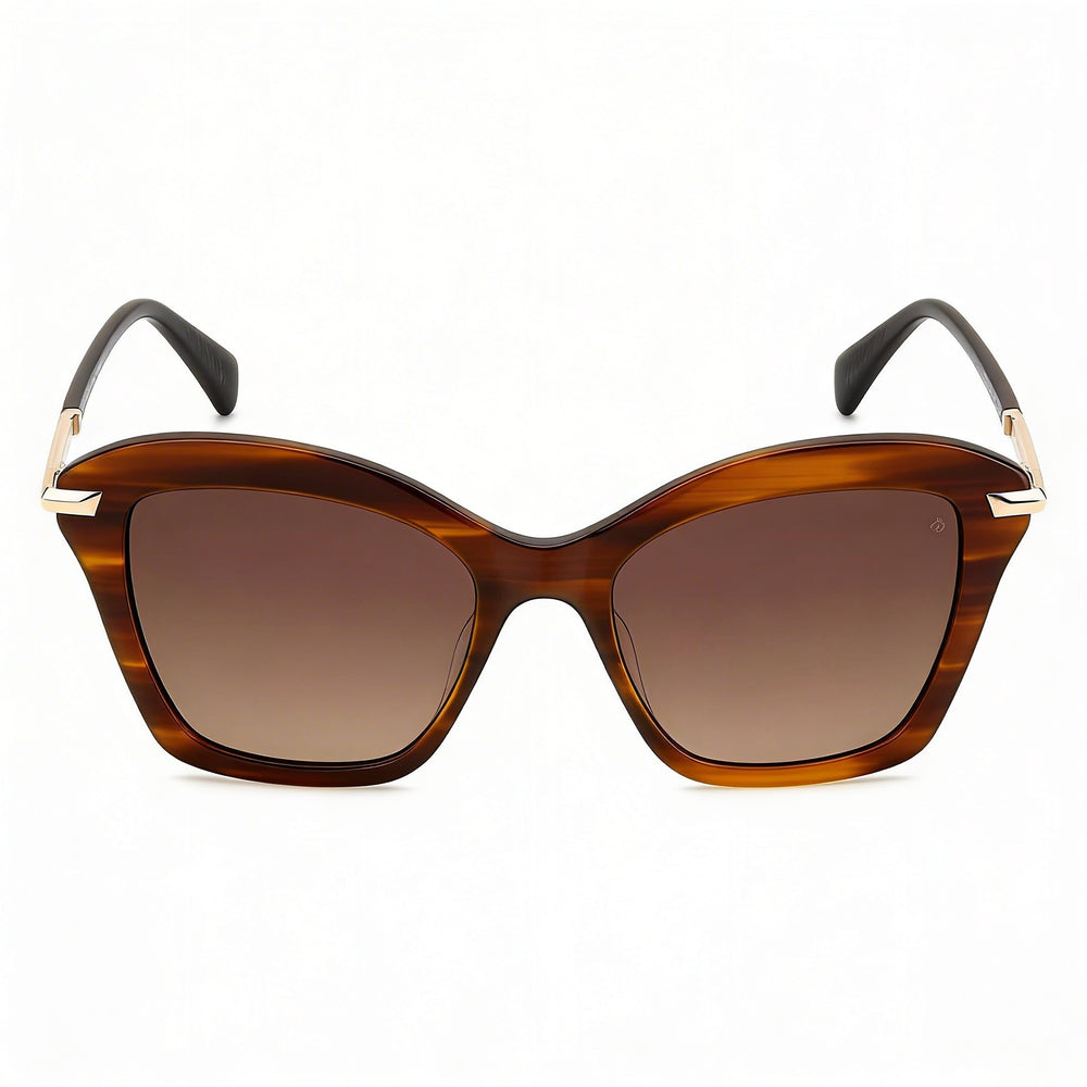 Gafas de sol para mujer de acetato cuerno marrón con protección UV de Rag & Bone Modern Heritage 53mm