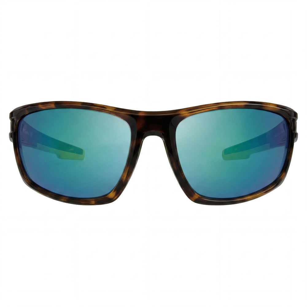 Columbia C533sp Mountainshyre Men's Matte Dark Tortoise Green Flash Mirror Sunglasses 63mm