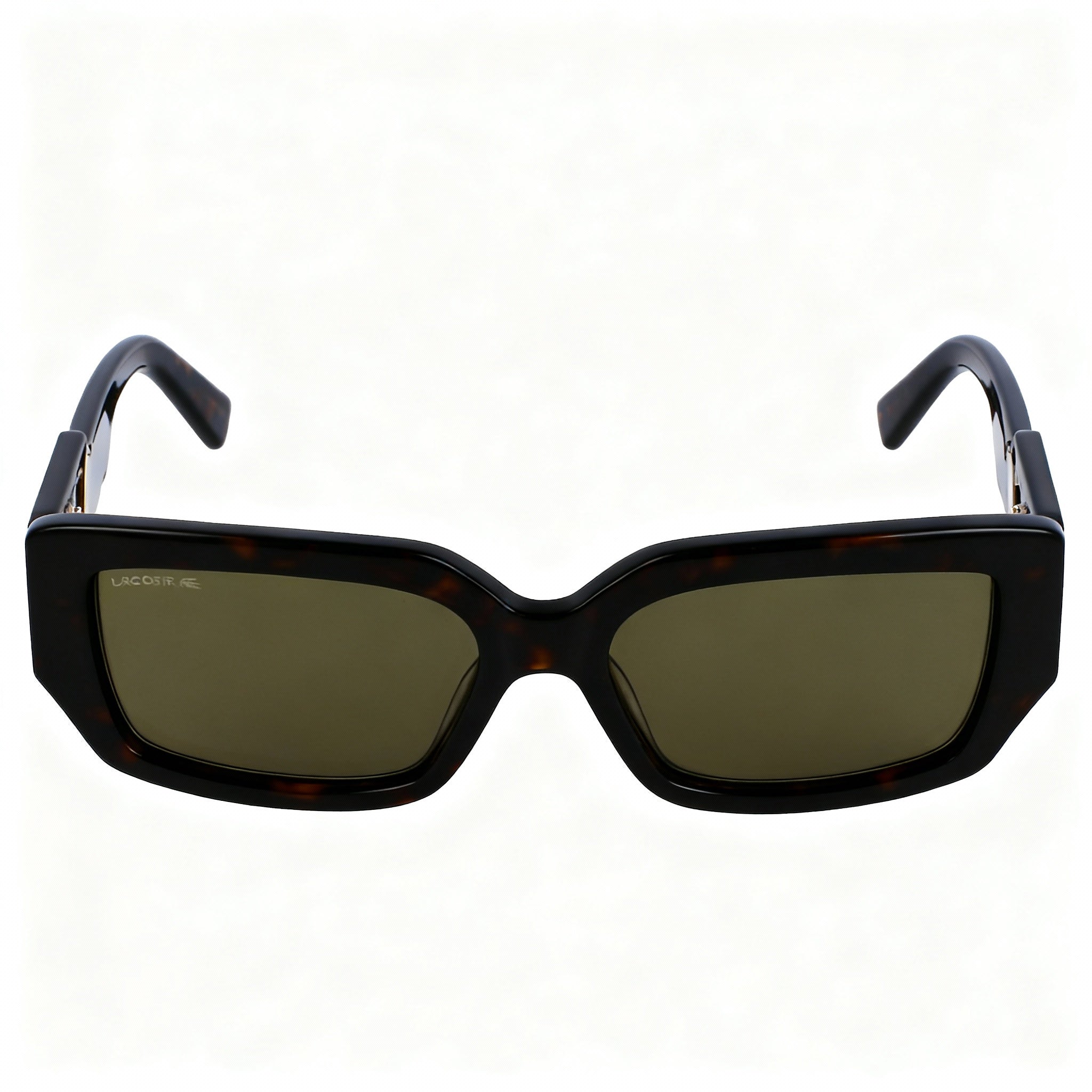 Gafas de sol rectangulares de plástico Lacoste L6021S para hombre, montura color Habana, lentes verdes, 55 mm, sin polarizar, protección UV, Photo 2