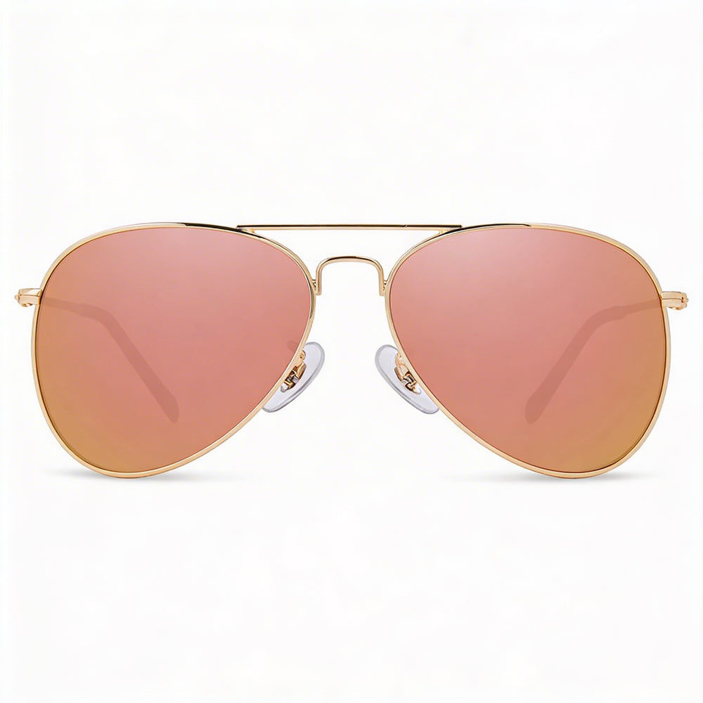 PRIVÉ REVAUX Aviators Unisex Pink Mirror Polarized UV Protection Stainless Steel Frame Sunglasses 61mm