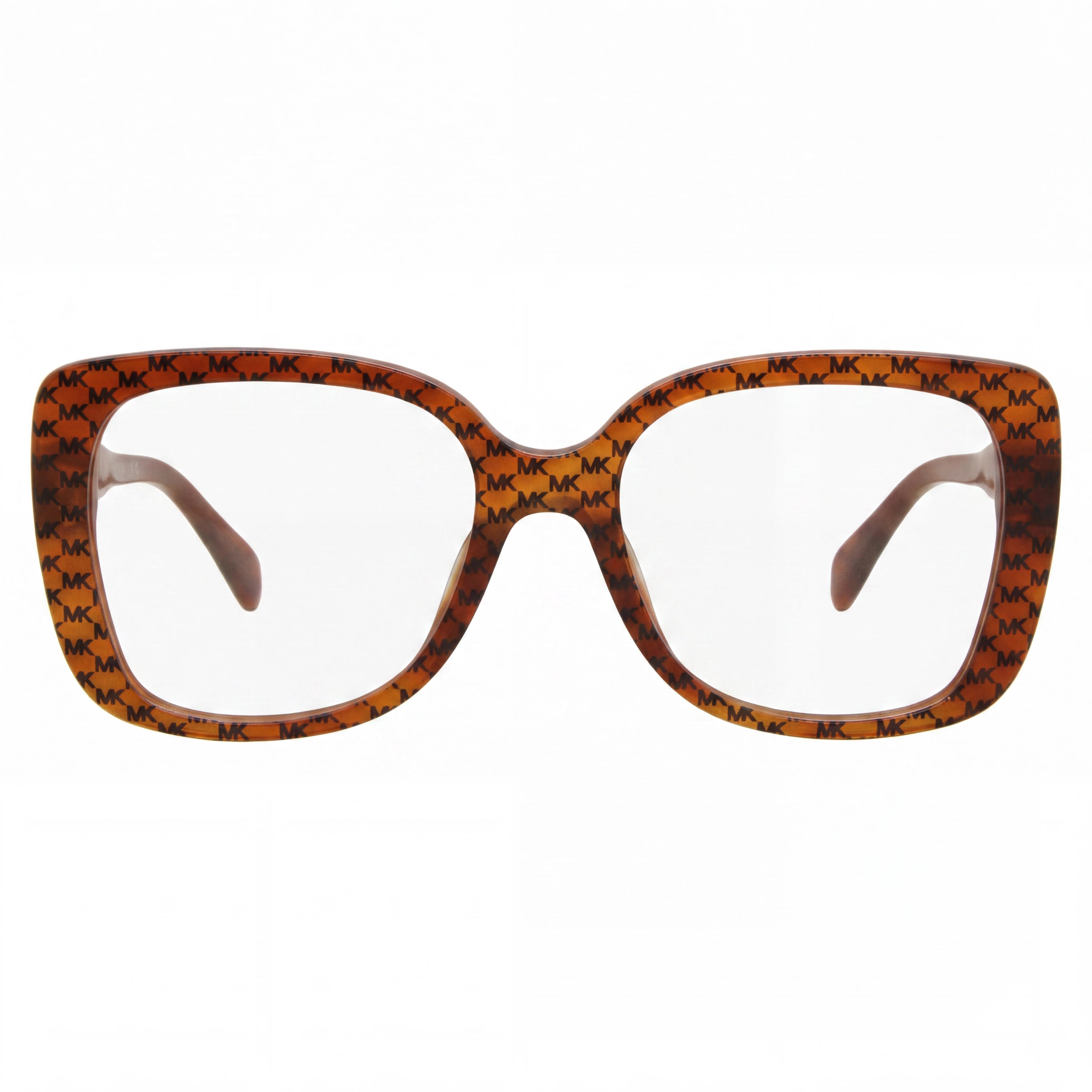 Michael Kors Modern Women's Plastic Eyeglasses in Pattern Amber Heritage with Clear Lens 53mm, Photo 2