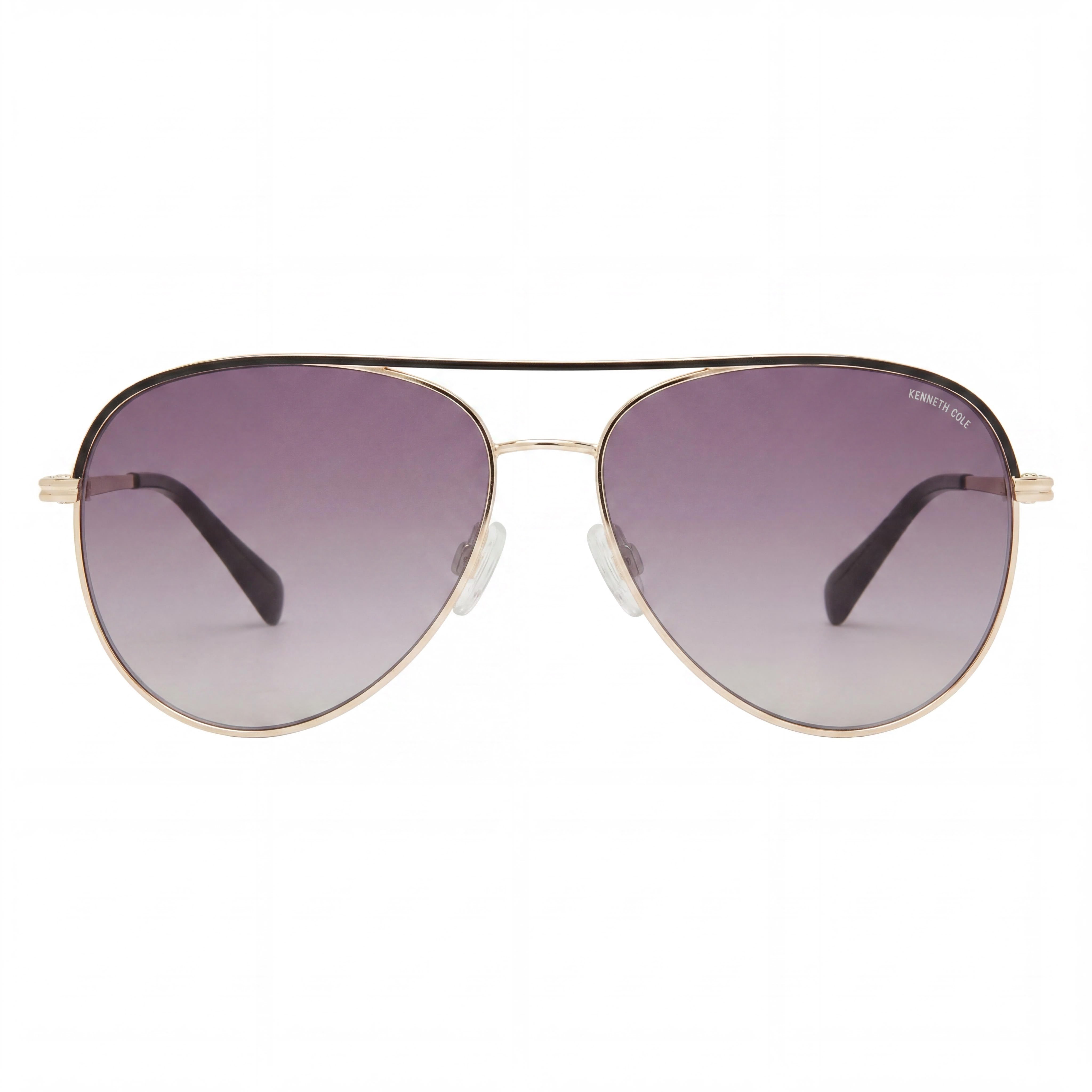 MARCOLIN USA, INC Gafas de sol de aviador para mujer con montura de metal brillante y lentes ahumadas, 100 % protección UV, Photo 2