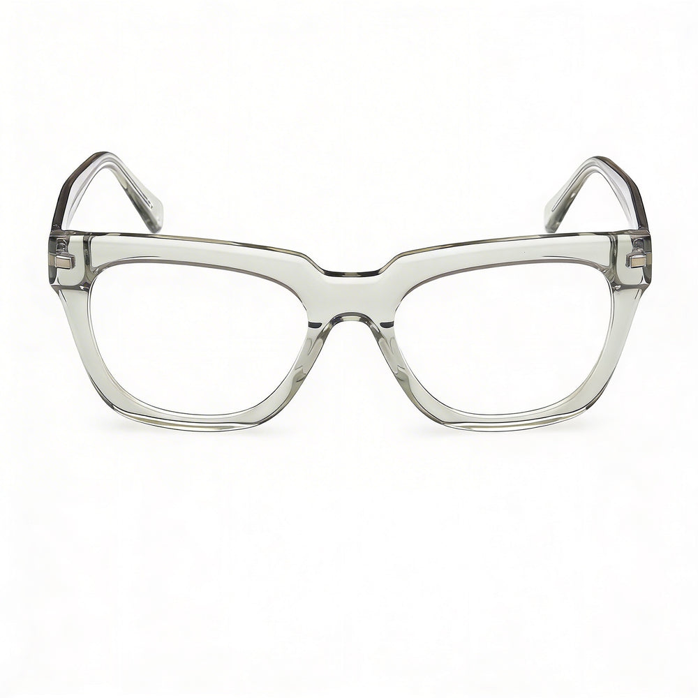 Gafas GUESS Gu50238 unisex con montura de plástico gris brillante y lentes de policarbonato transparente de 53 mm