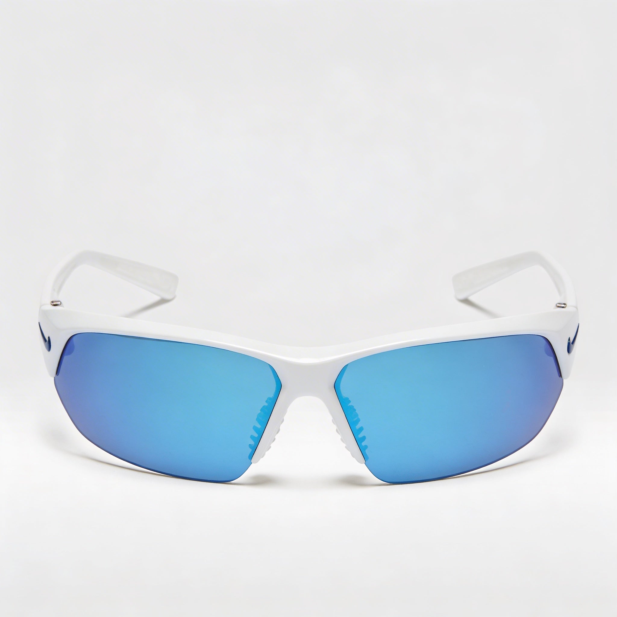 Gafas de sol Nike Baseball unisex de plástico gris rectangulares, con lentes de espejo azul no polarizadas y protección UV., Photo 2