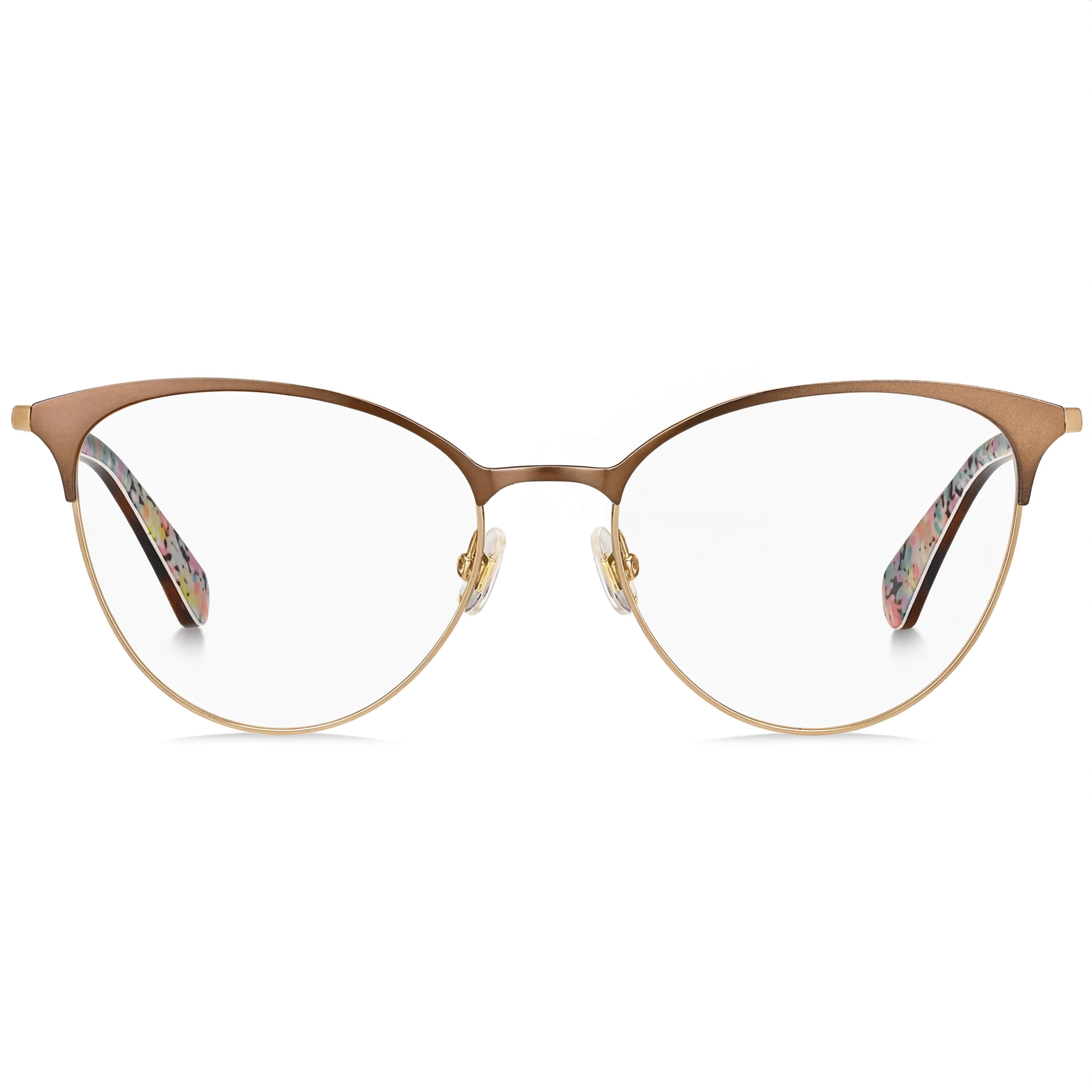 kate spade new york Izabel/G Gafas de ojo de gato de montura completa de acero inoxidable para mujer Marrón Mate Oro 53mm, Photo 2